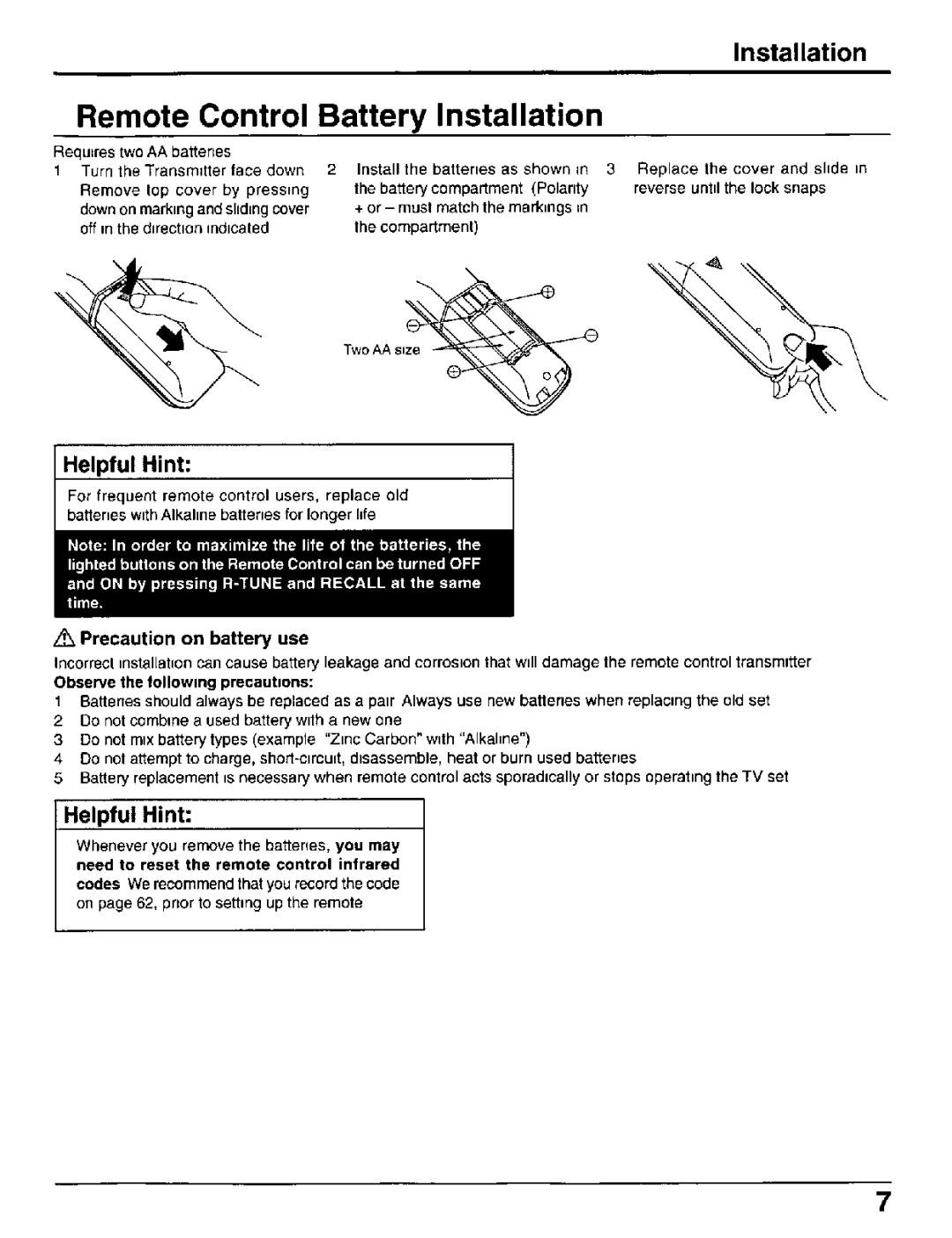 Panasonic CT-30WX50 manual 