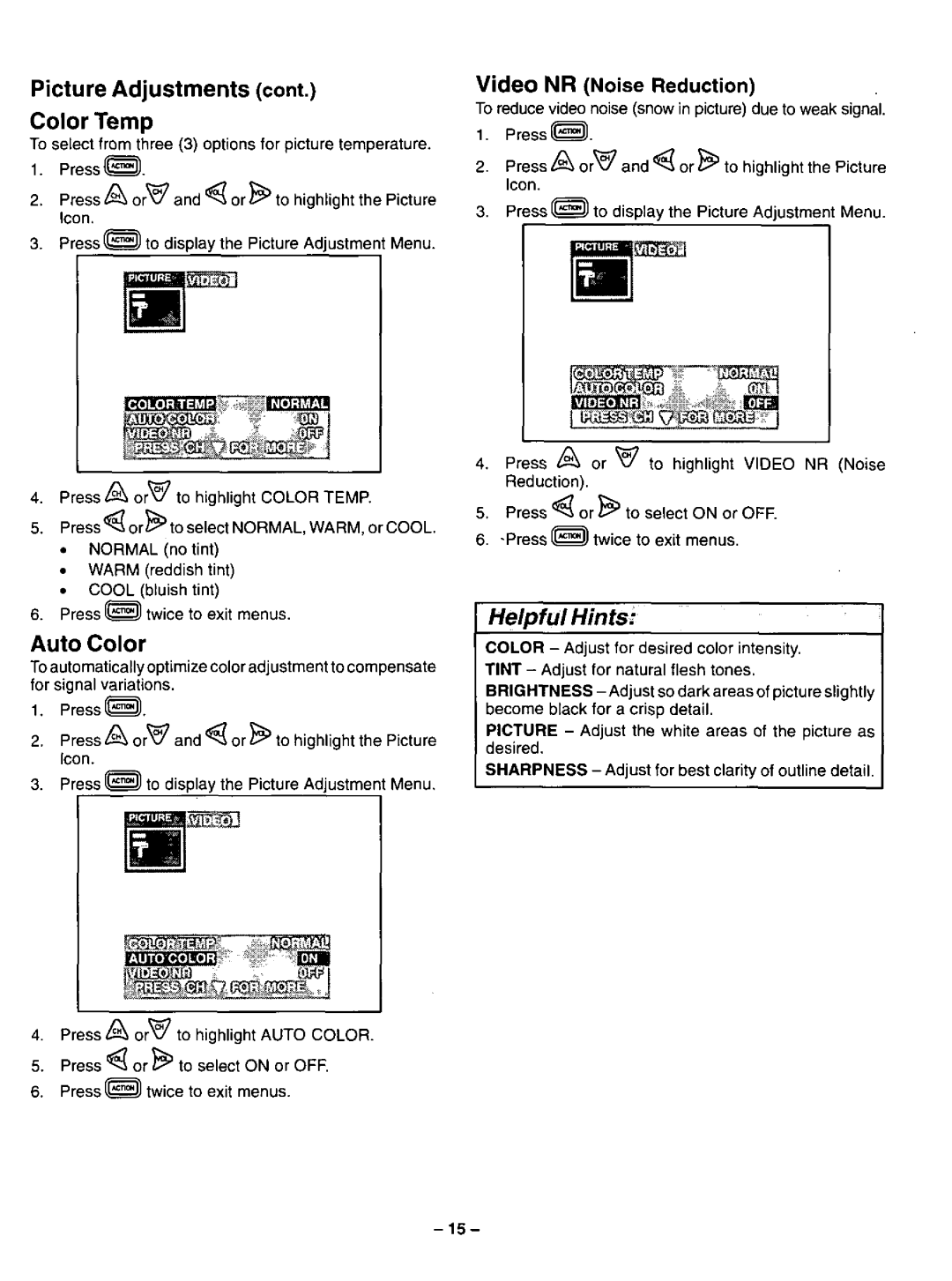 Panasonic CT-31SF14 manual 