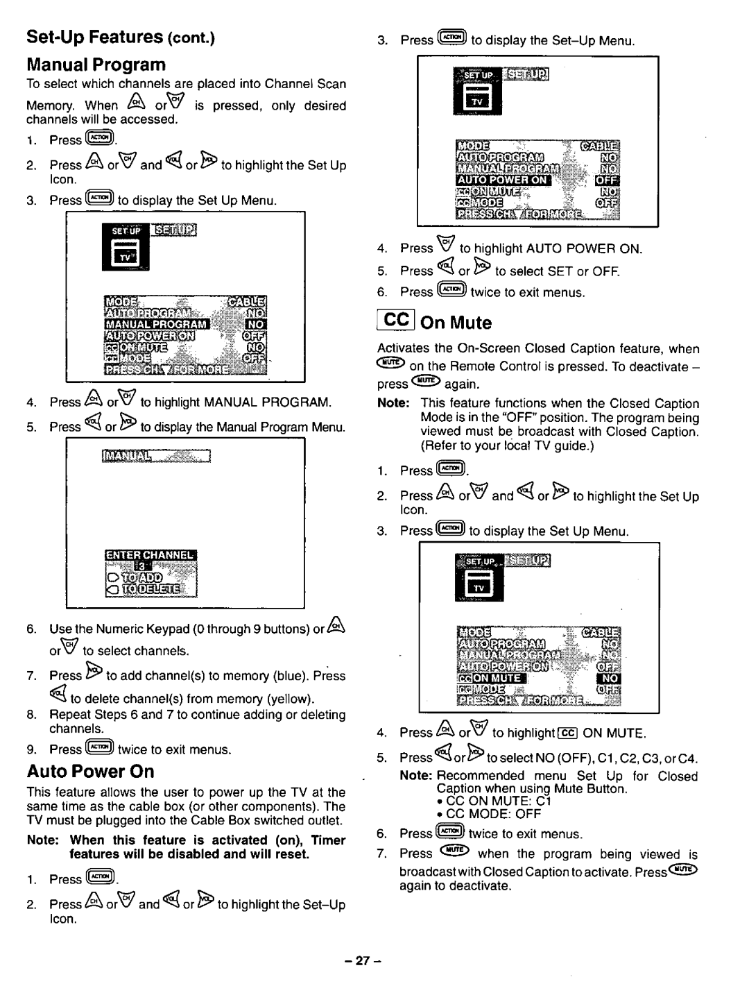 Panasonic CT-31SF14 manual 