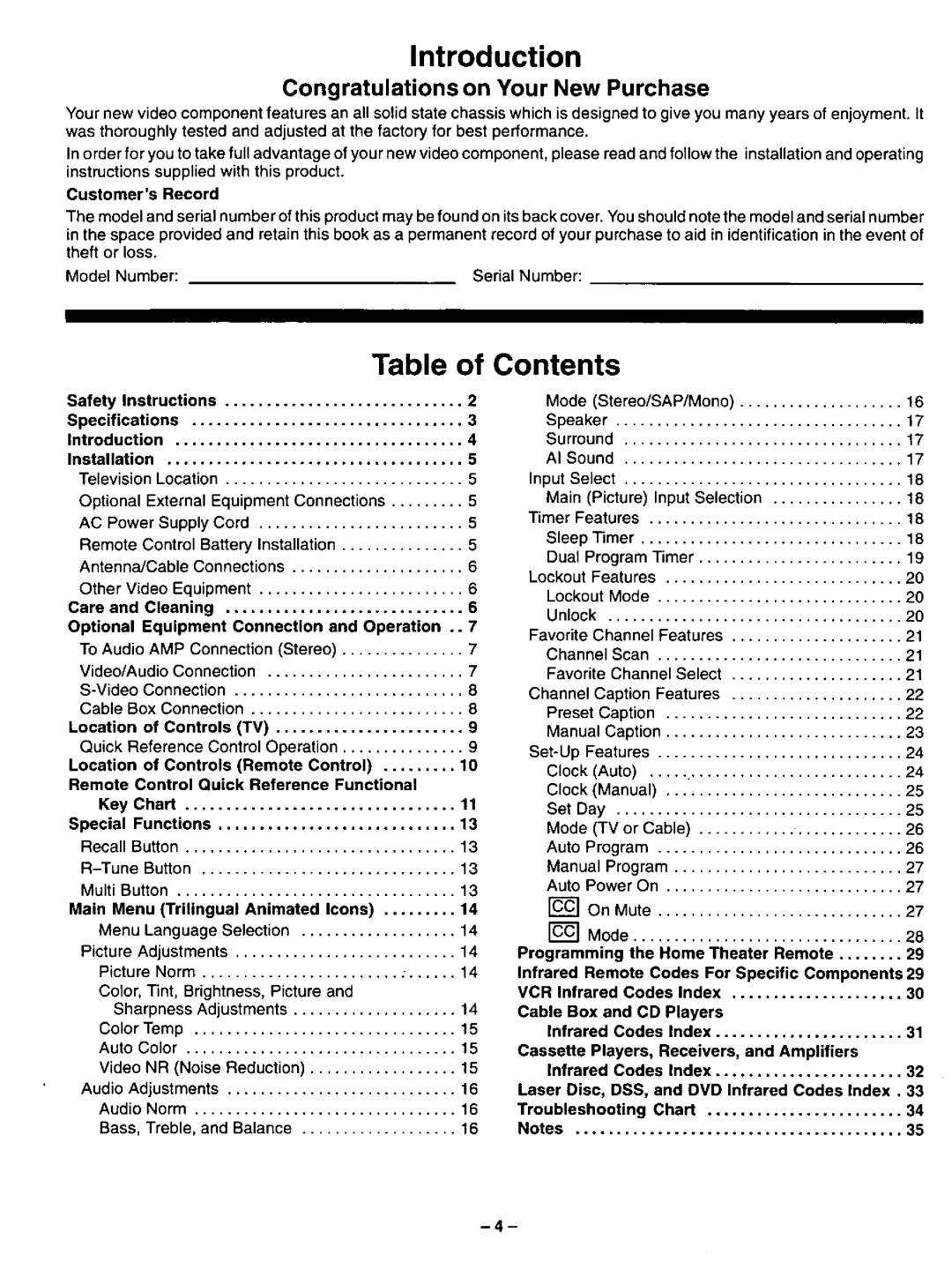 Panasonic CT-31SF14 manual 