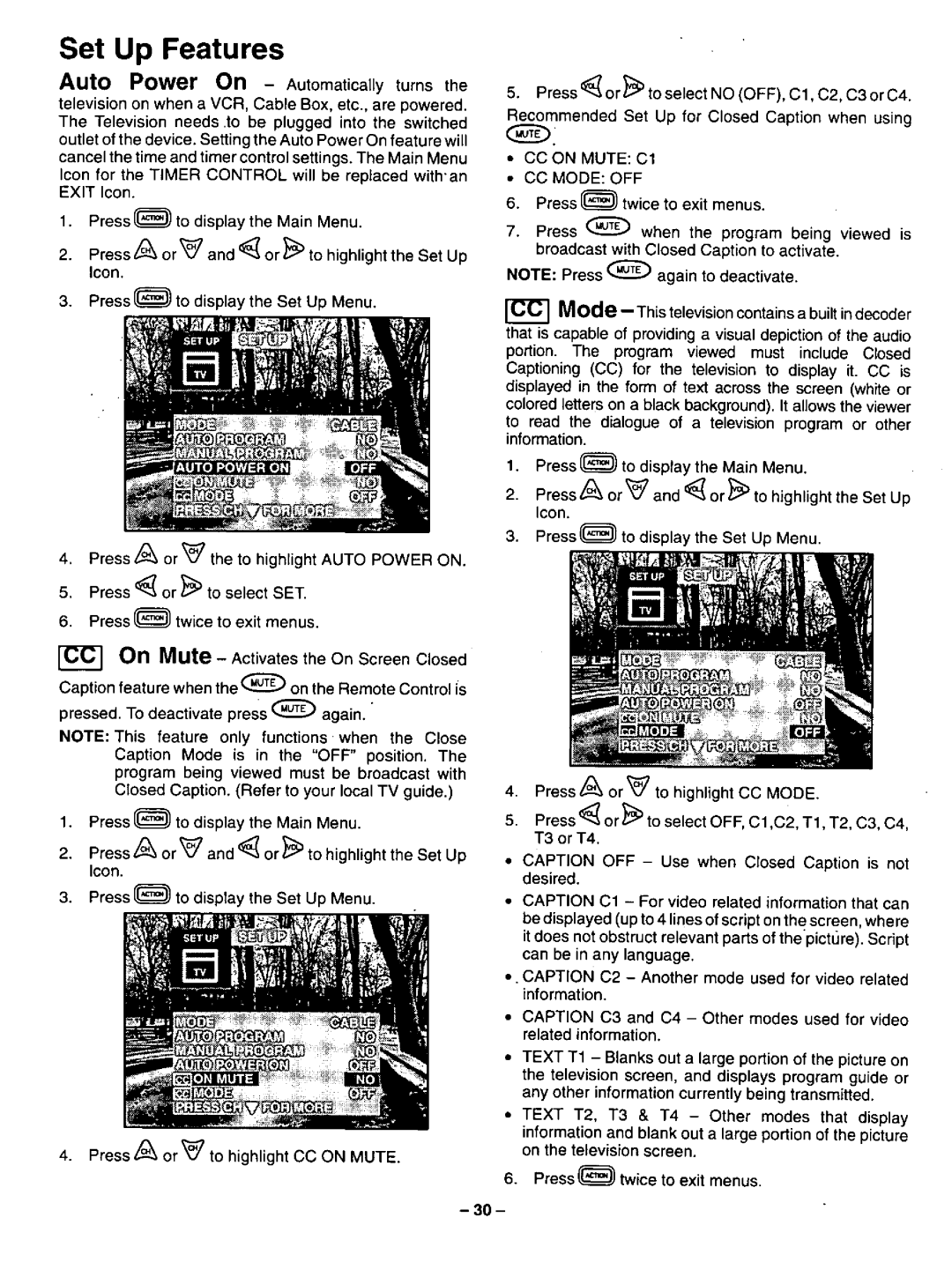 Panasonic CT-31SF24 manual 