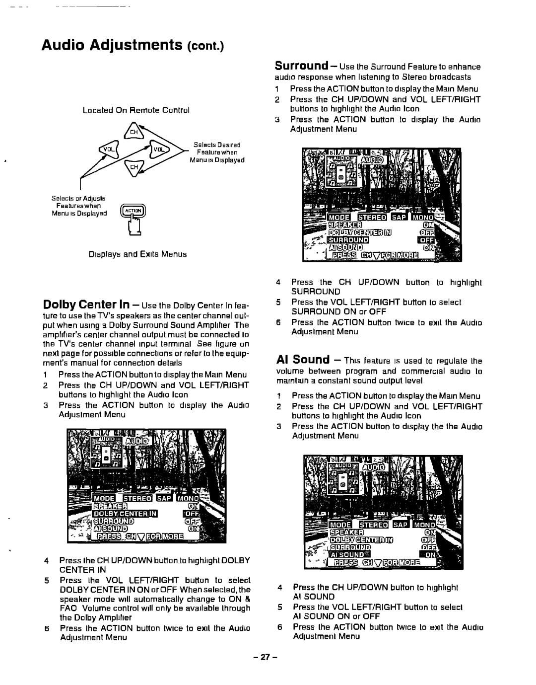 Panasonic CT-31XF43 manual 