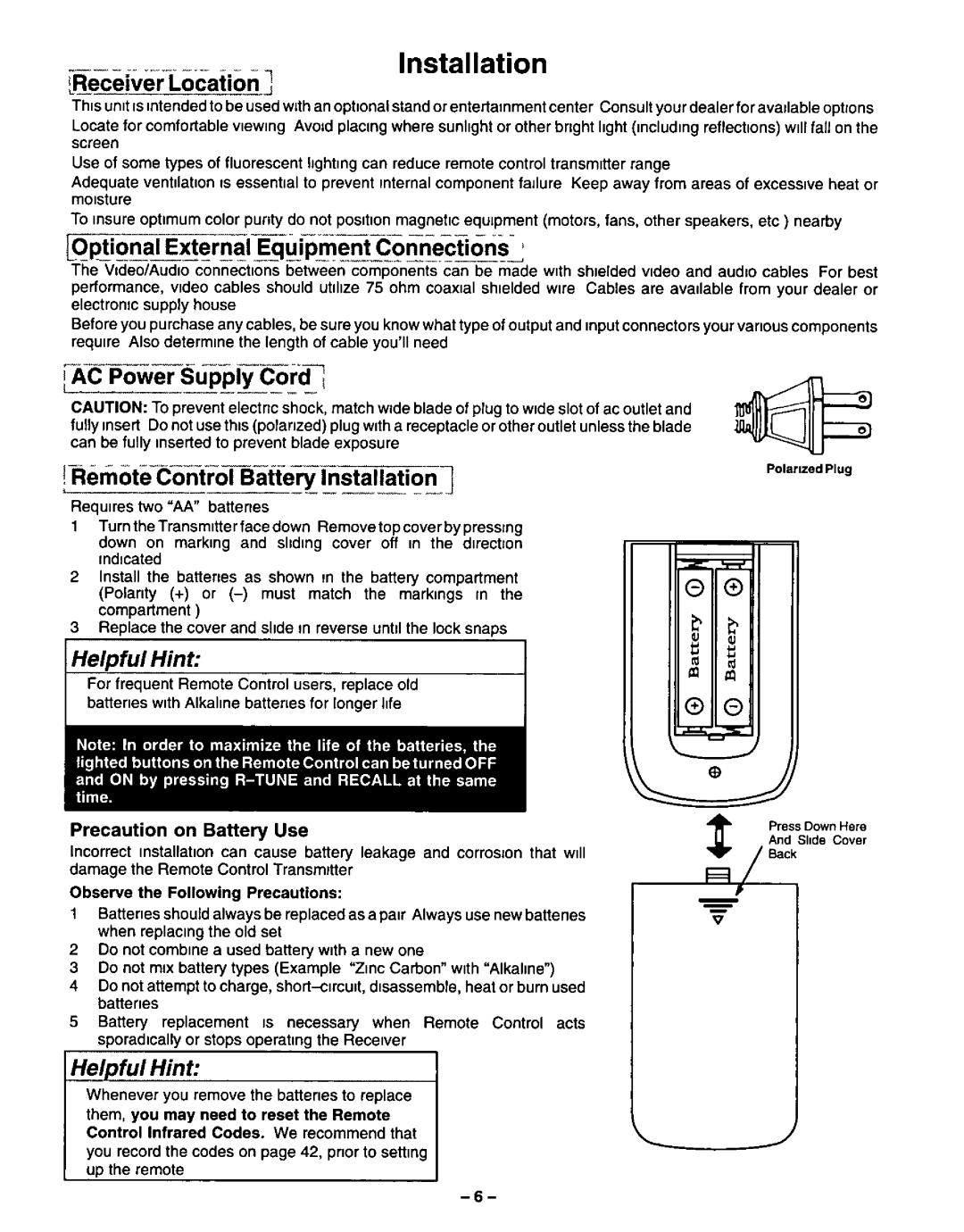 Panasonic CT-31XF43 manual 