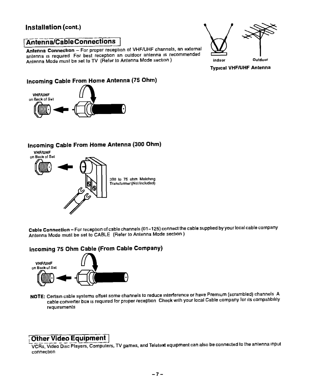 Panasonic CT-31XF43 manual 