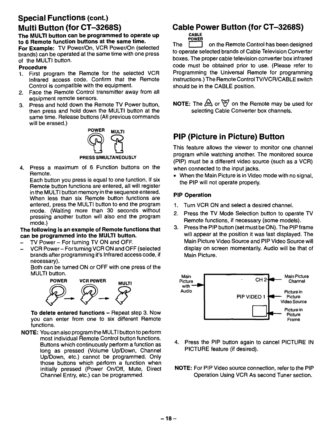 Panasonic CT-3268S, CT-32S21 manual 