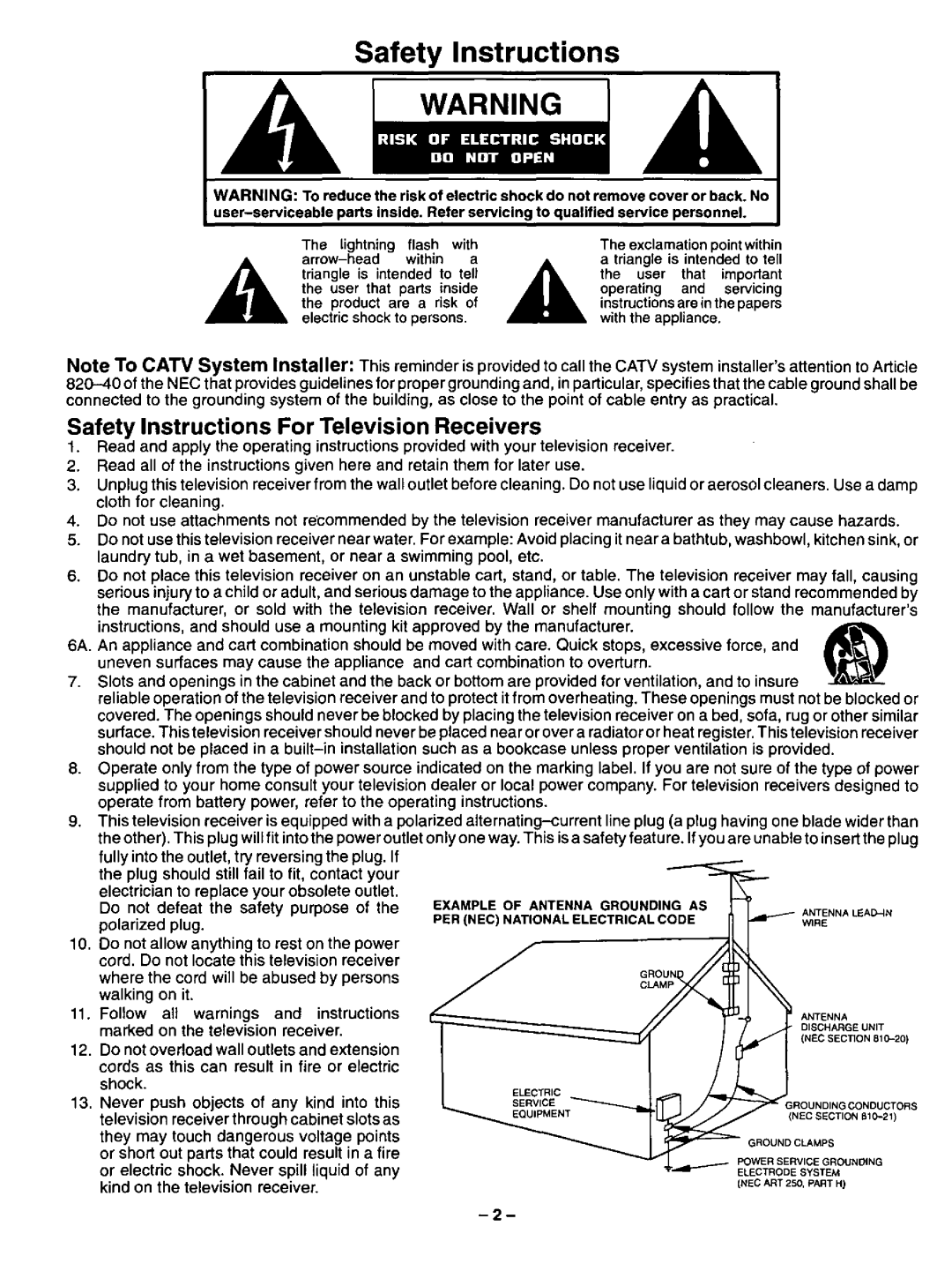 Panasonic CT-3268S, CT-32S21 manual 