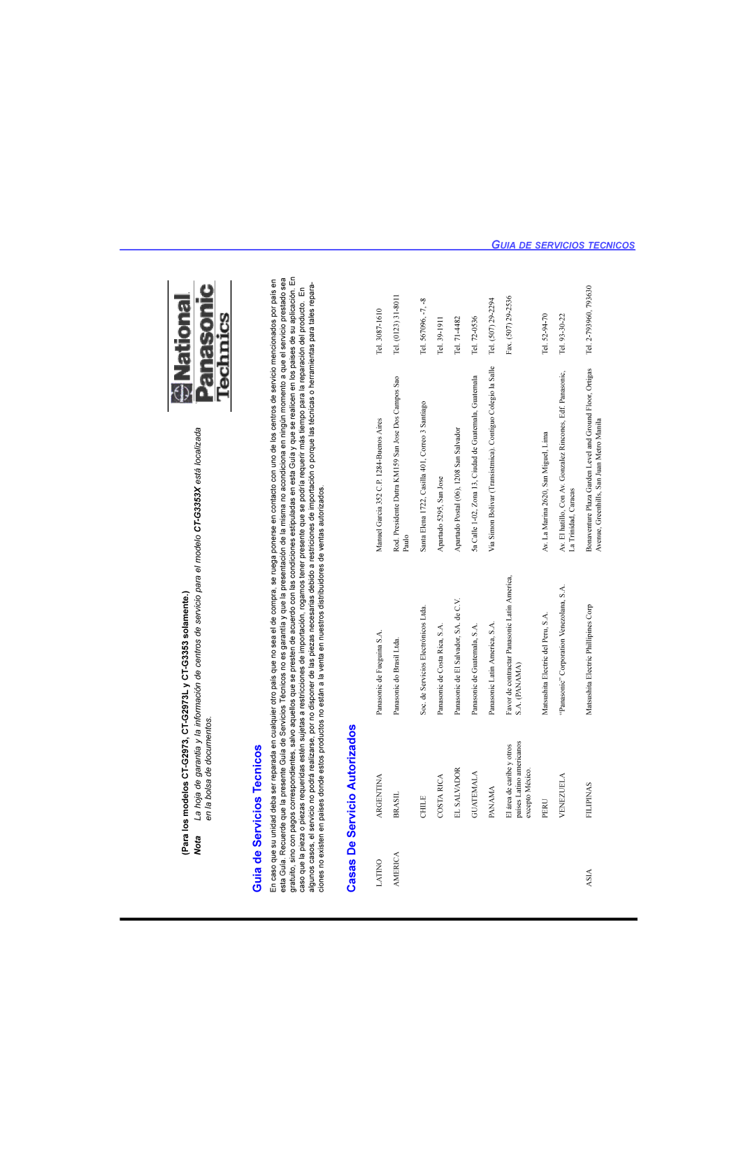 Panasonic CT-G2973L, CT 32E13, CT 27E13, CT 36E13, CT-G3353X, CT-36E13 manual XLDGH6HUYLFLRV7HFQLFRV, DVDVH6HUYLFLR$XWRULDGRV 