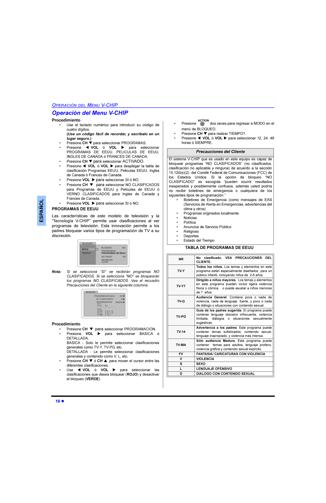 Panasonic CT 36E33, CT 32E33, CT 27E33, CT-G2983 manual 352*5$0$688, GLVFUHFLyQ, $%/$ 352*5$0$6 