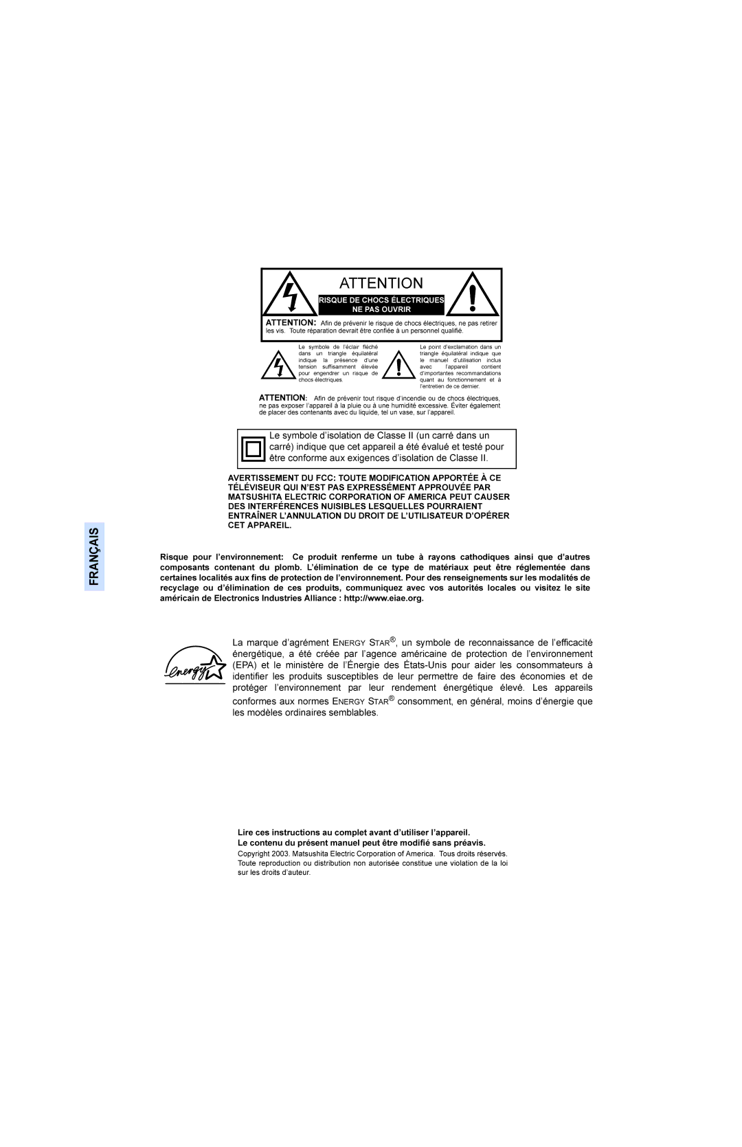 Panasonic CT 36E33, CT 32E33, CT 27E33, CT-G2983 manual $1d$,6 