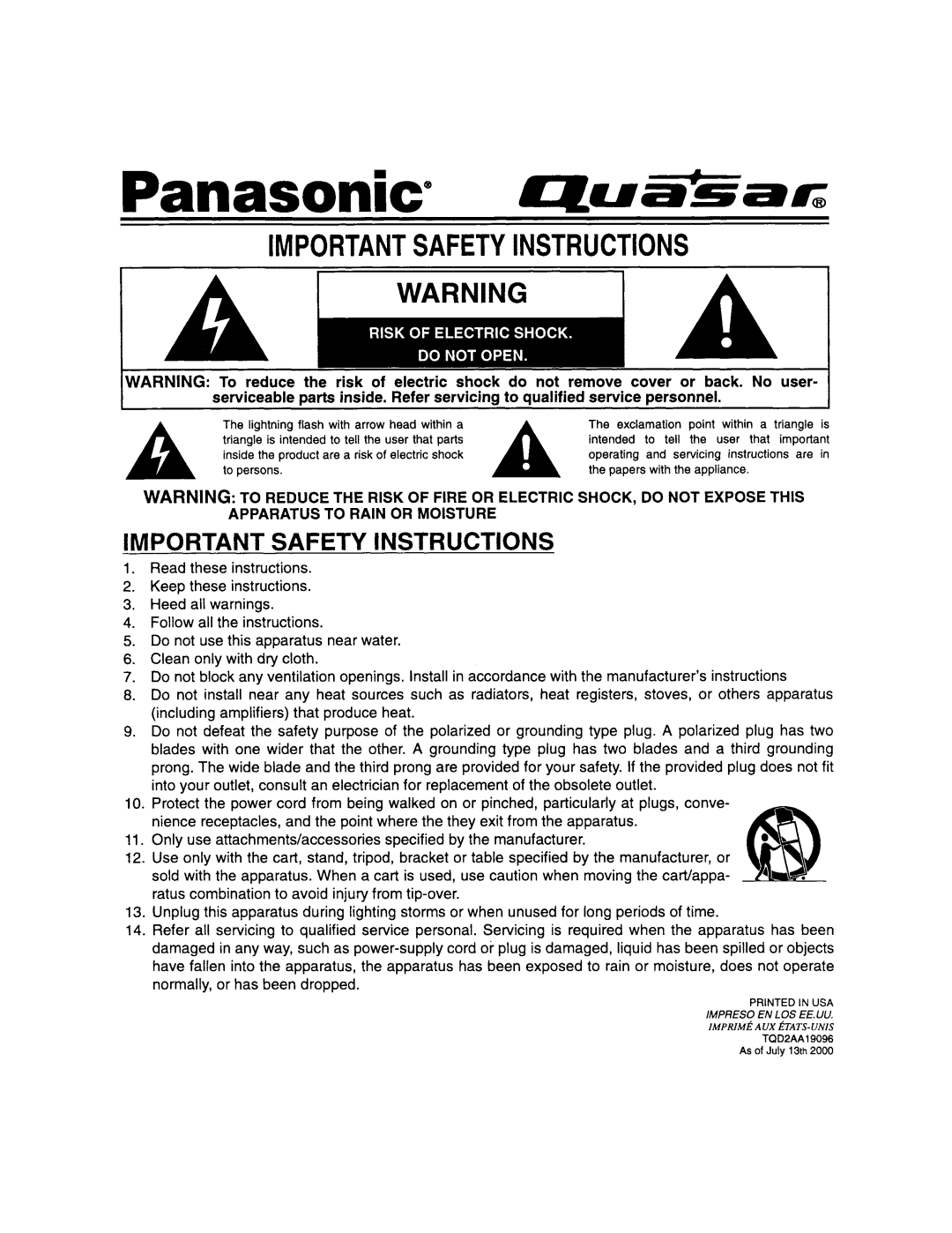 Panasonic CT 32HL43 manuel dutilisation 