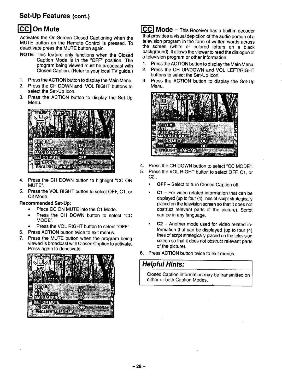 Panasonic CT-35G31 manual 