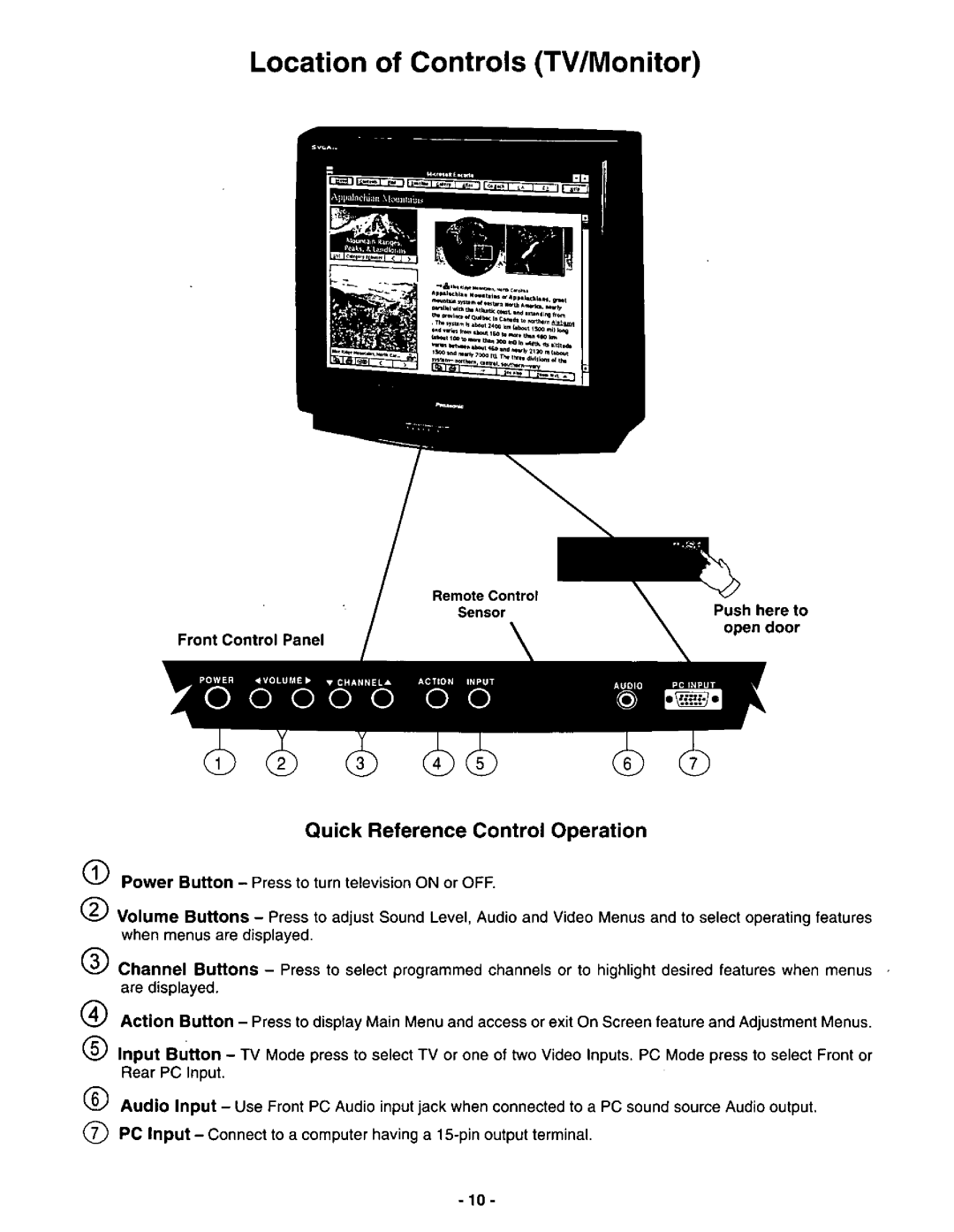 Panasonic CT-3696VY-1 manual 