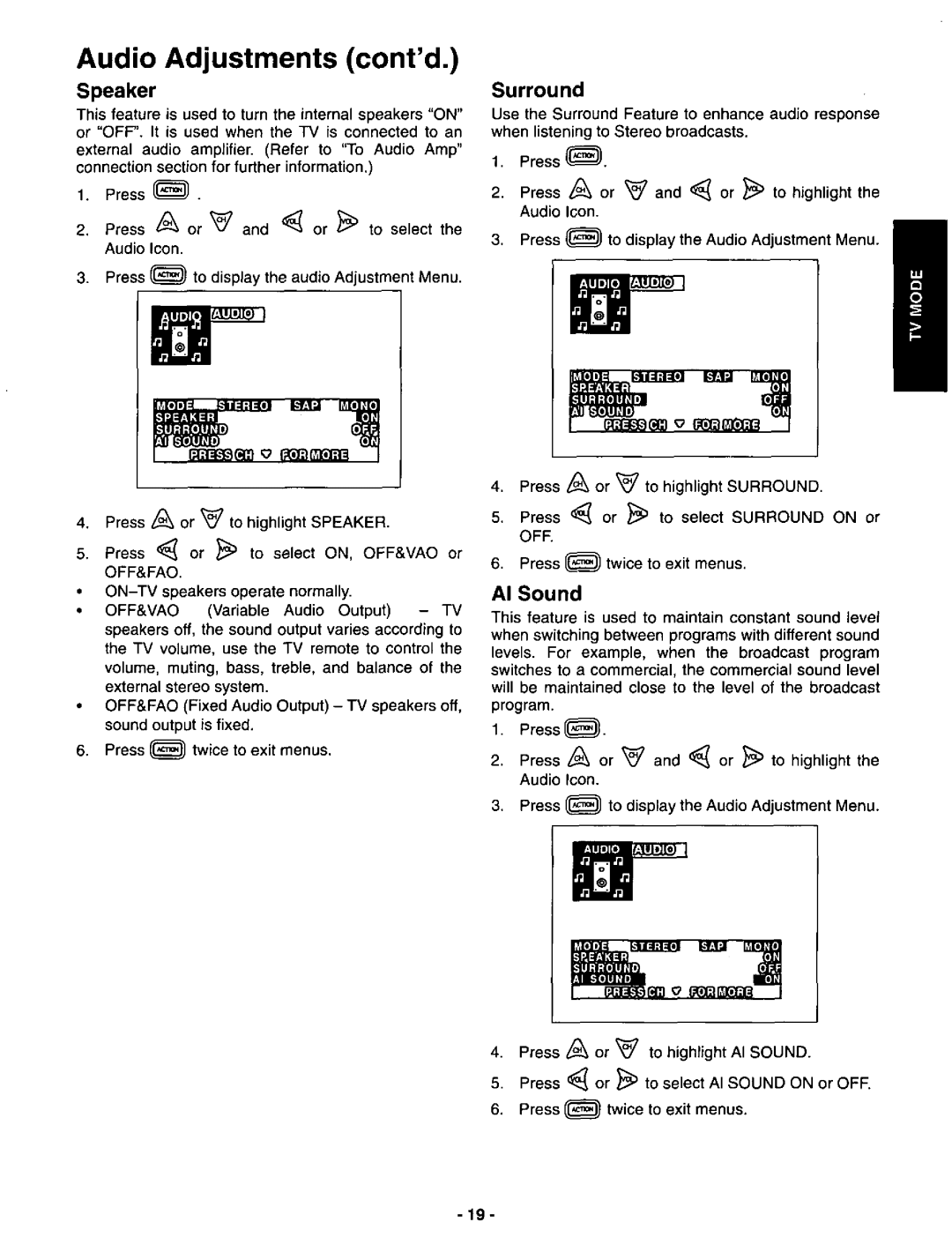 Panasonic CT-3696VY-1 manual 