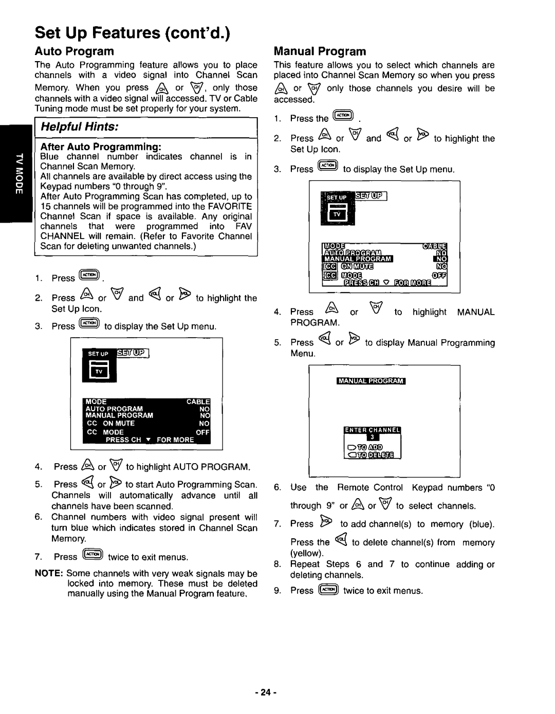 Panasonic CT-3696VY-1 manual 