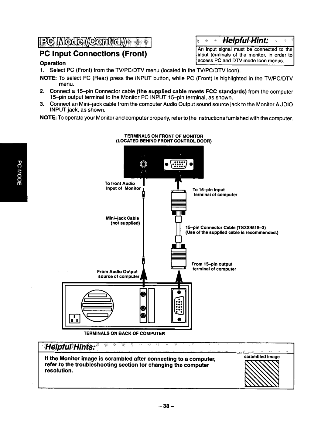 Panasonic CT-3696VY-1 manual 