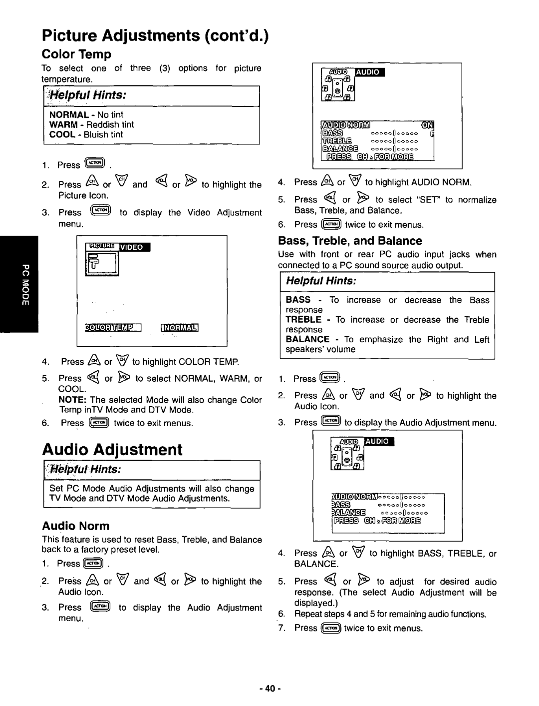 Panasonic CT-3696VY-1 manual 