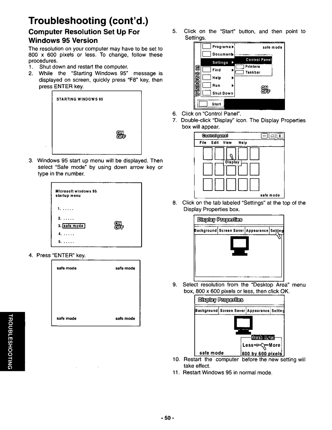 Panasonic CT-3696VY-1 manual 