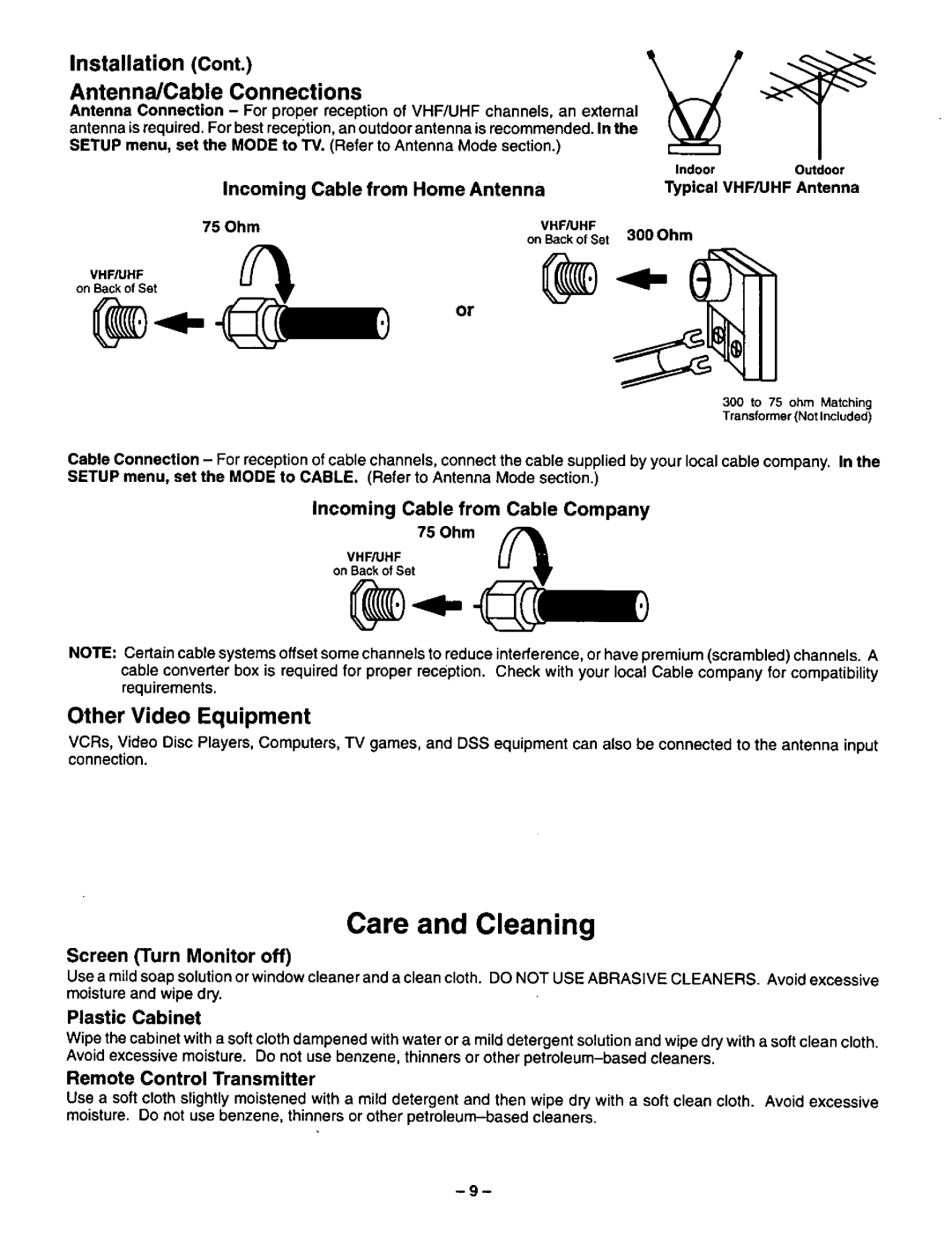 Panasonic CT-3696VY-1 manual 