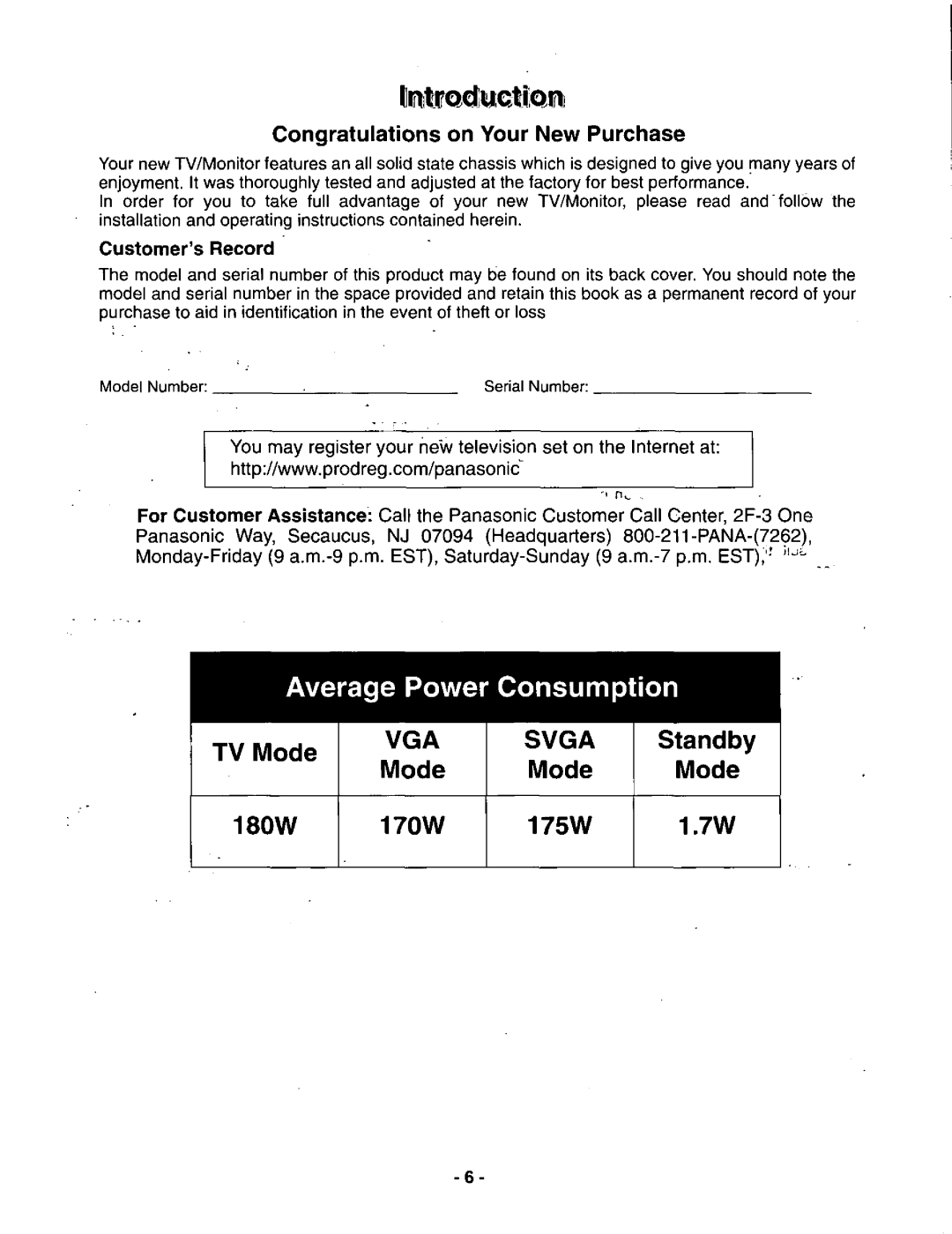 Panasonic CT-36DV60 manual 