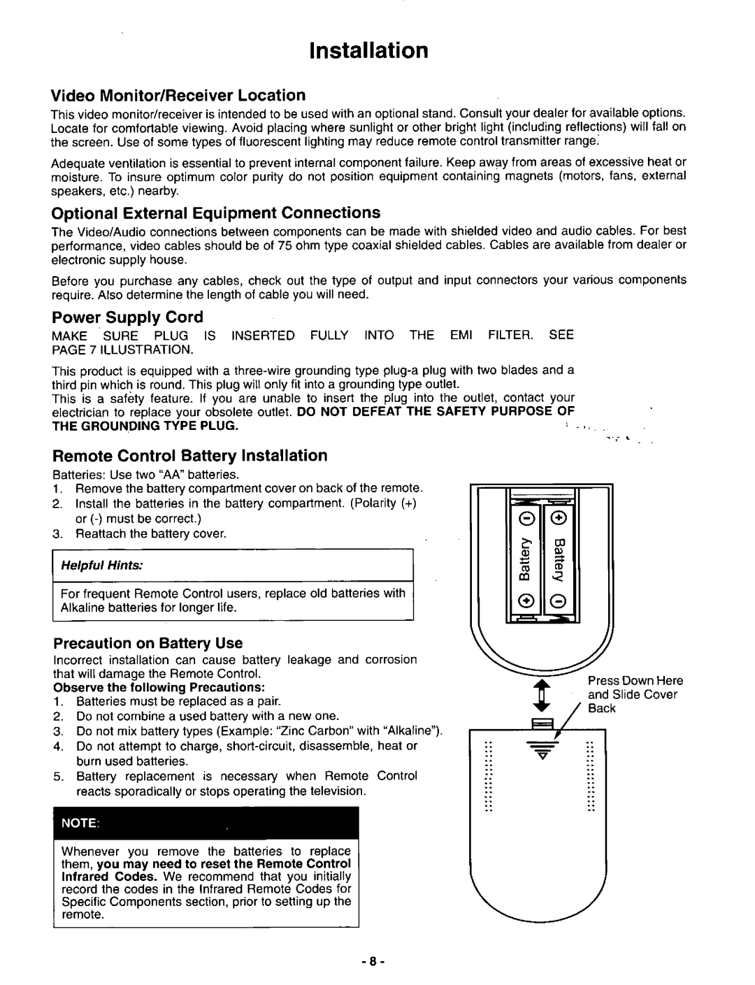 Panasonic CT-36DV60 manual 