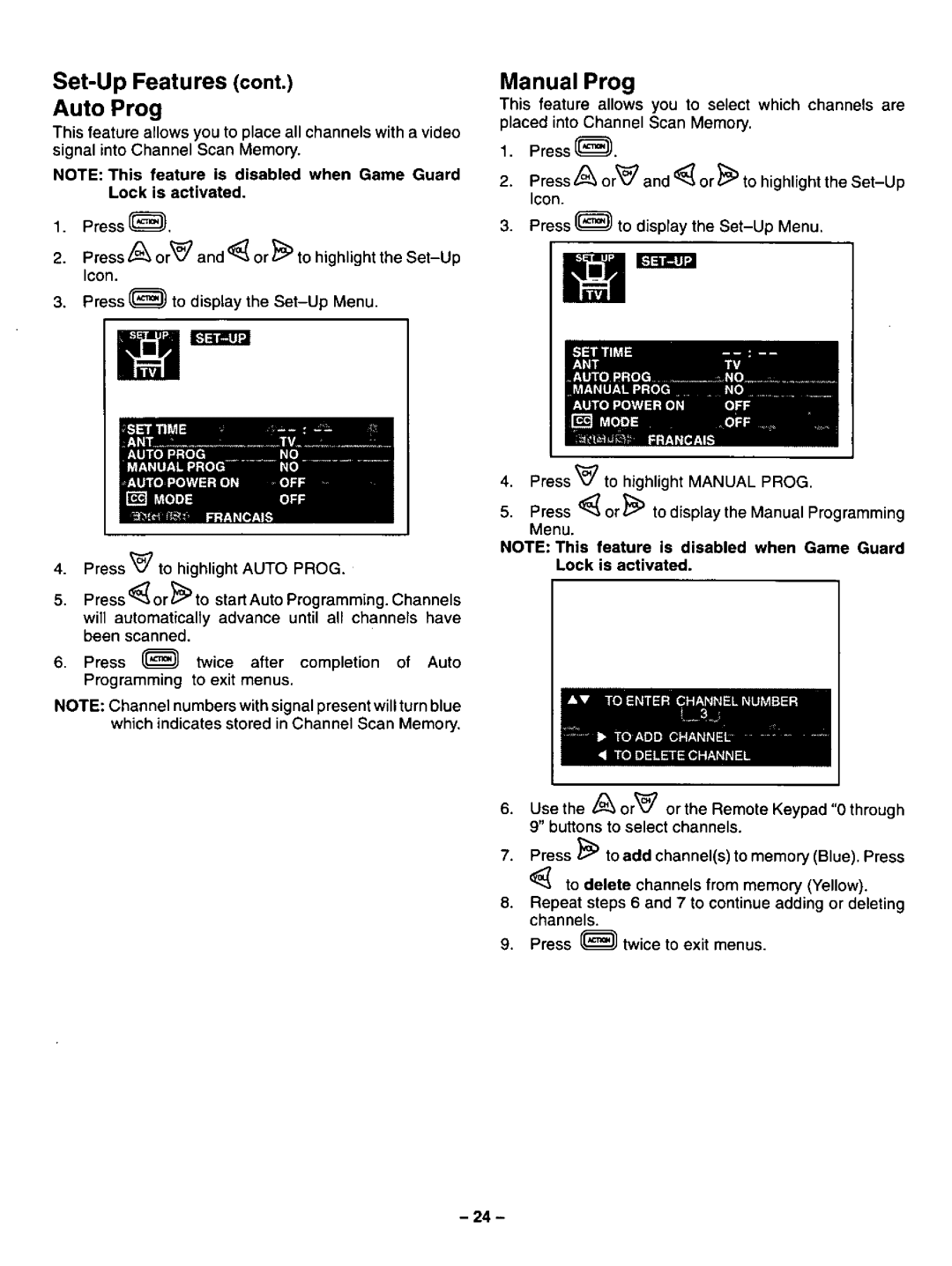 Panasonic CT-36G32U, CT-32G32U, CT-27G32U manual 