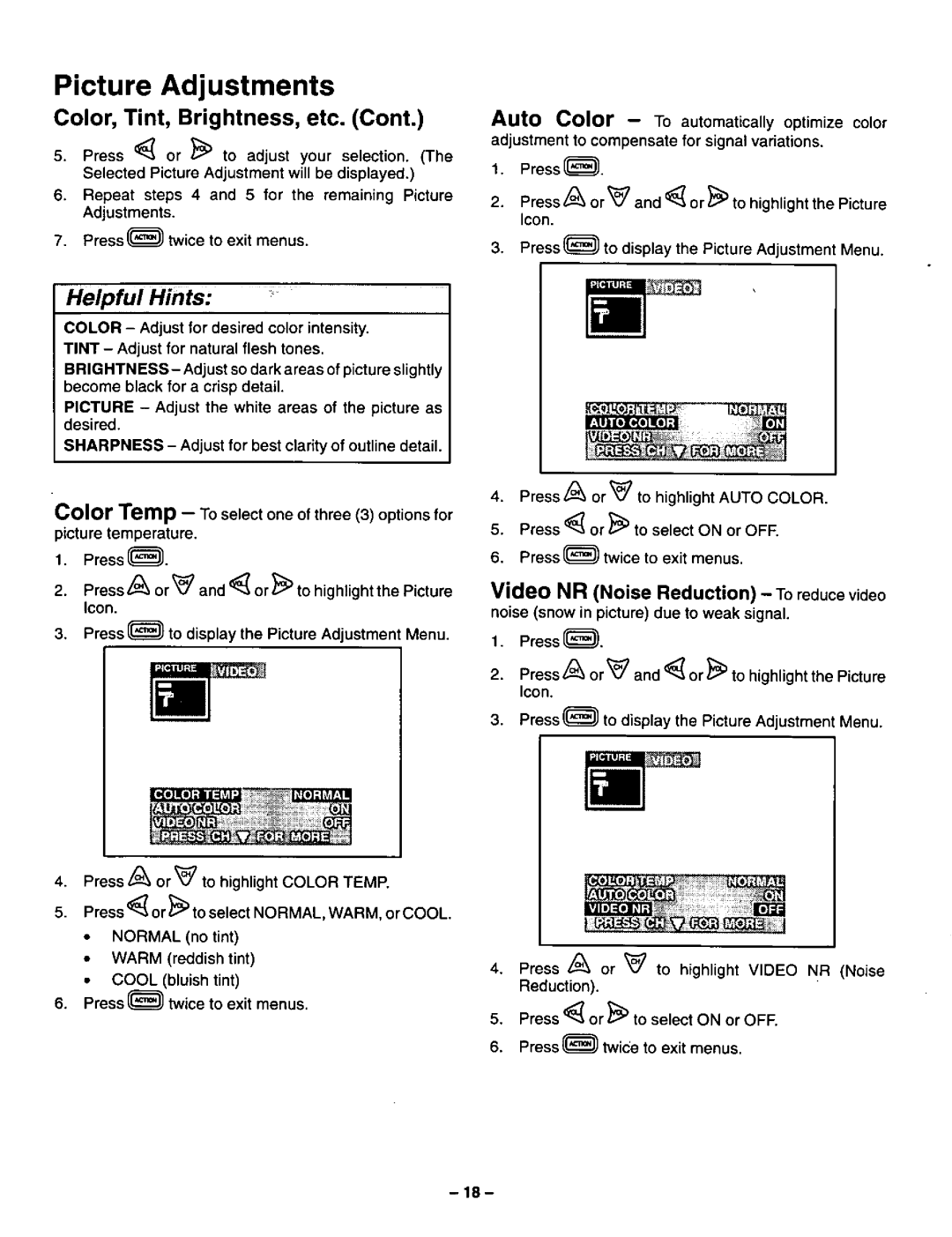 Panasonic CT-36SF24 manual 