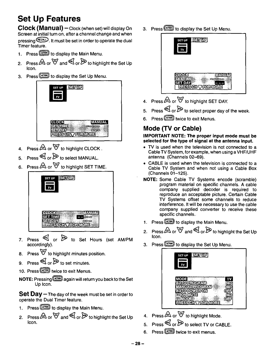 Panasonic CT-36SF24 manual 