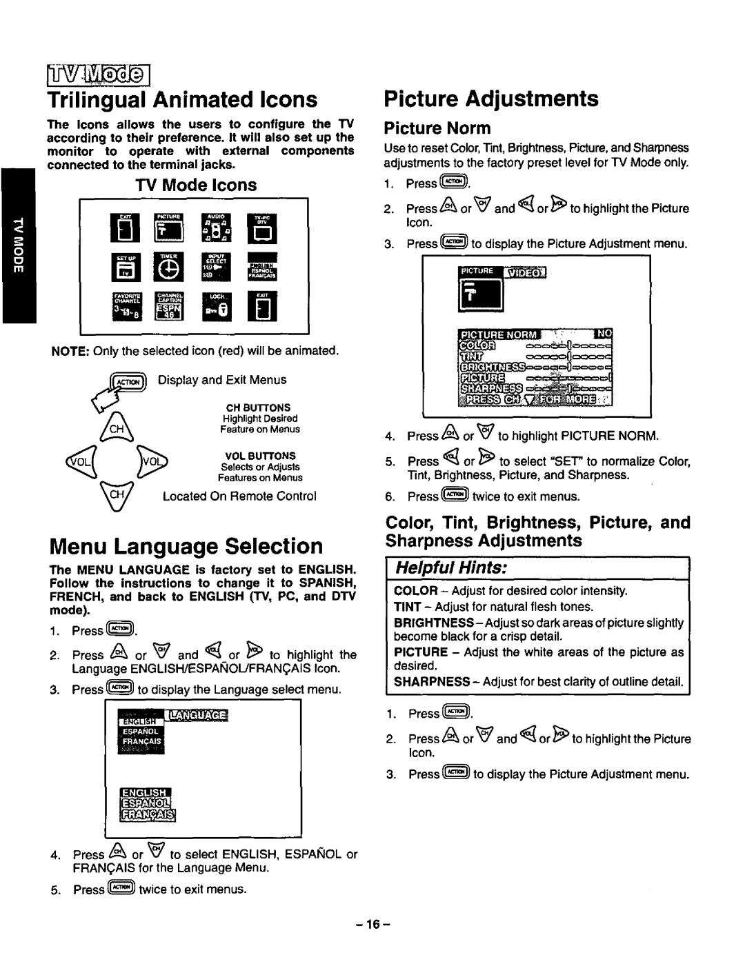 Panasonic CT-36VG50 manual 