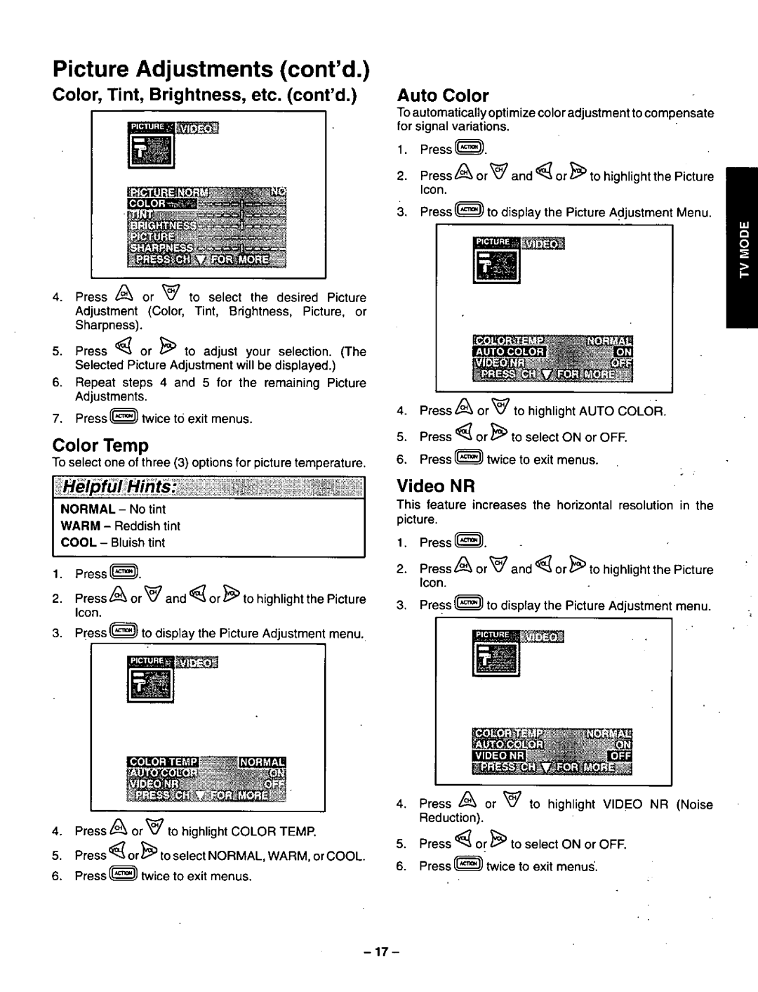 Panasonic CT-36VG50 manual 