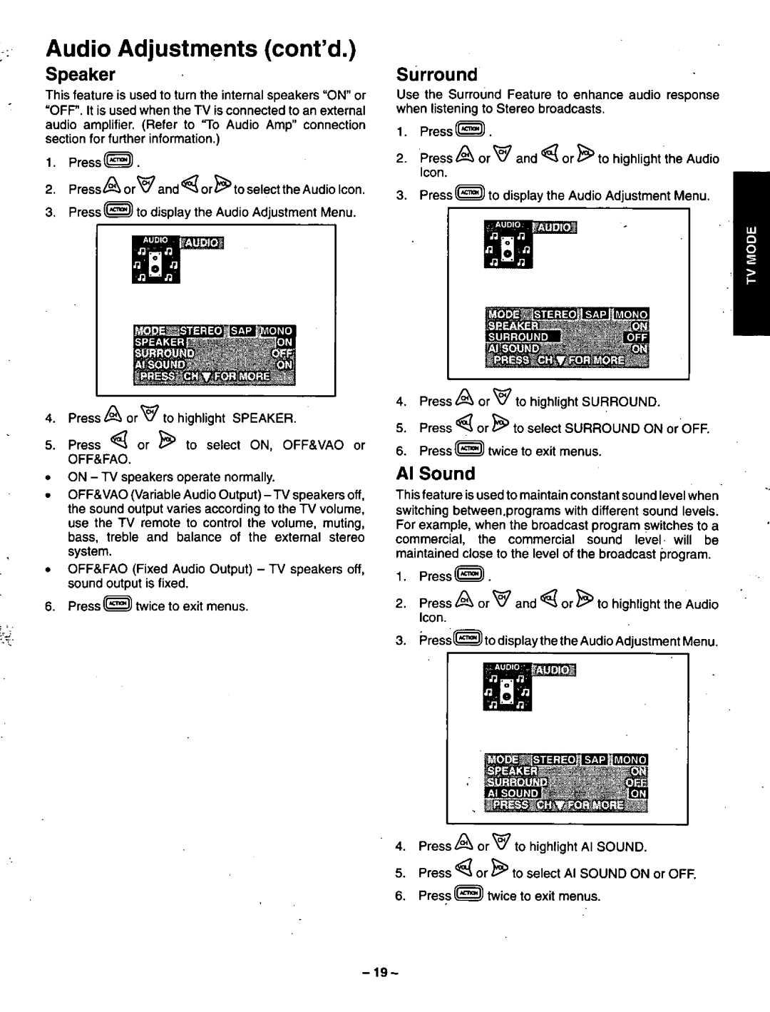 Panasonic CT-36VG50 manual 