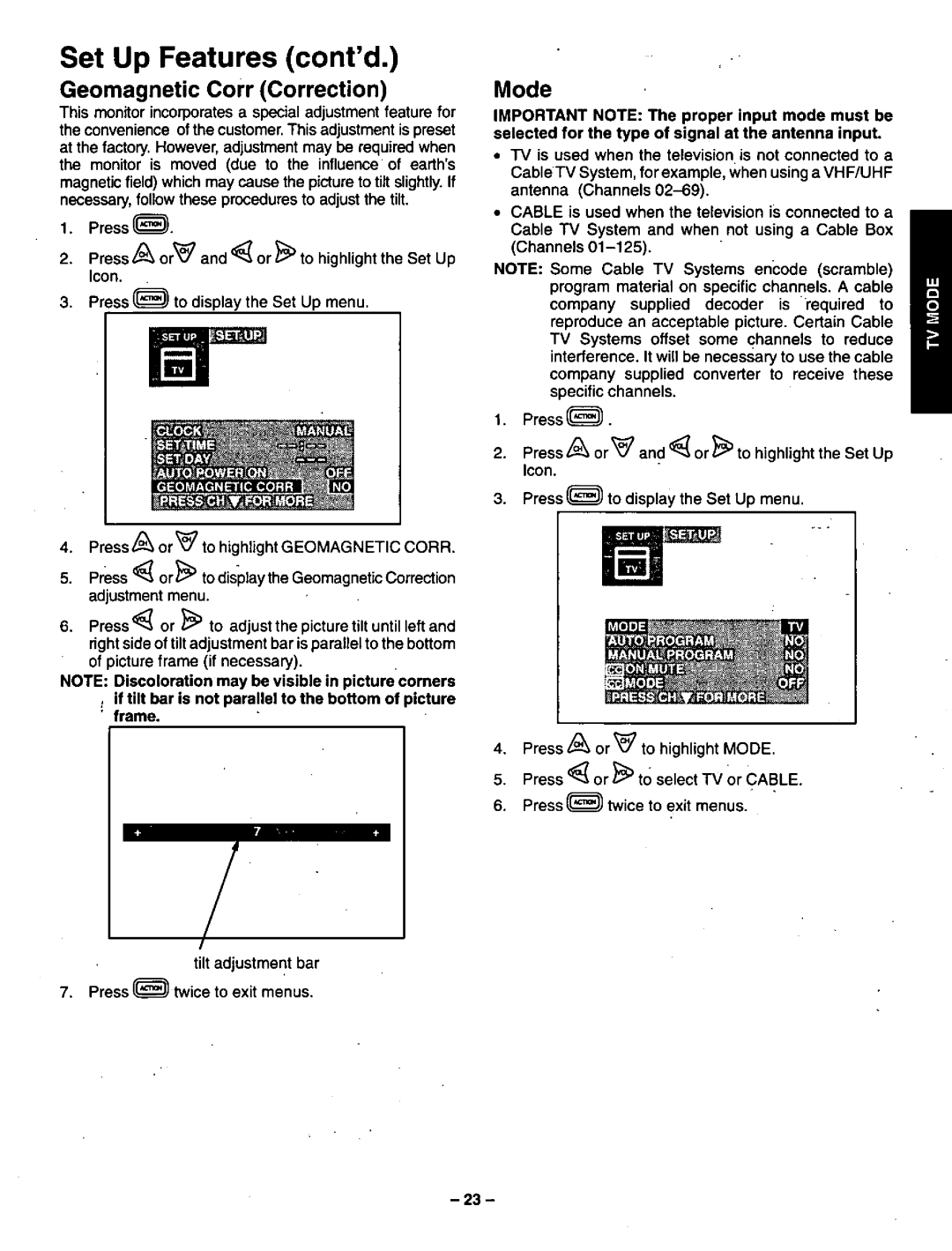 Panasonic CT-36VG50 manual 