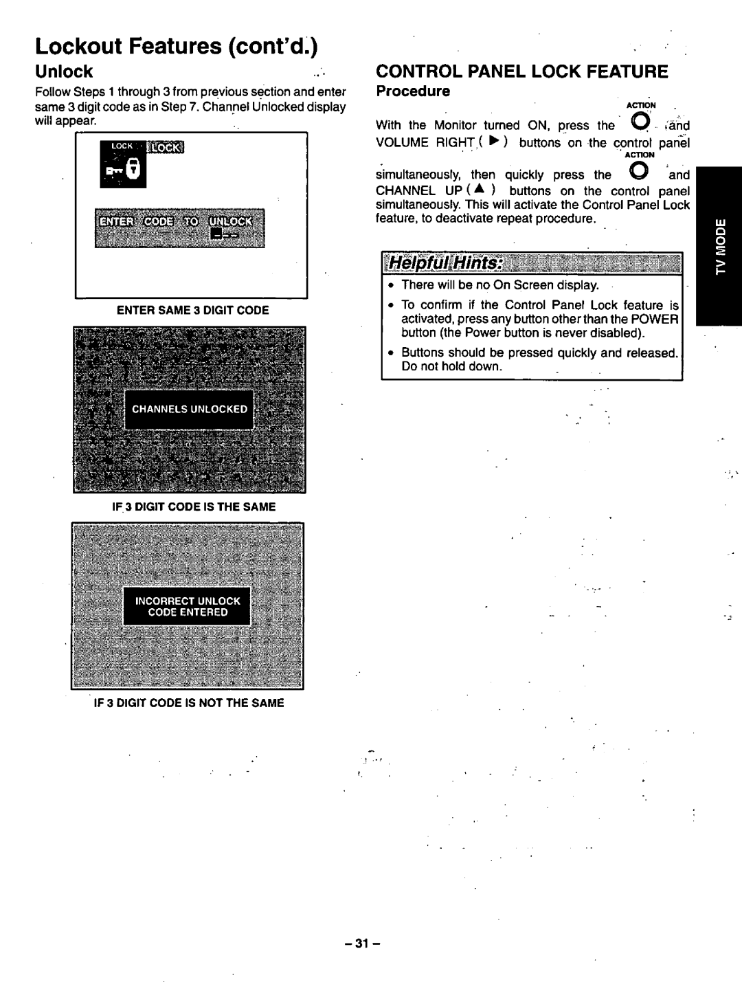 Panasonic CT-36VG50 manual 