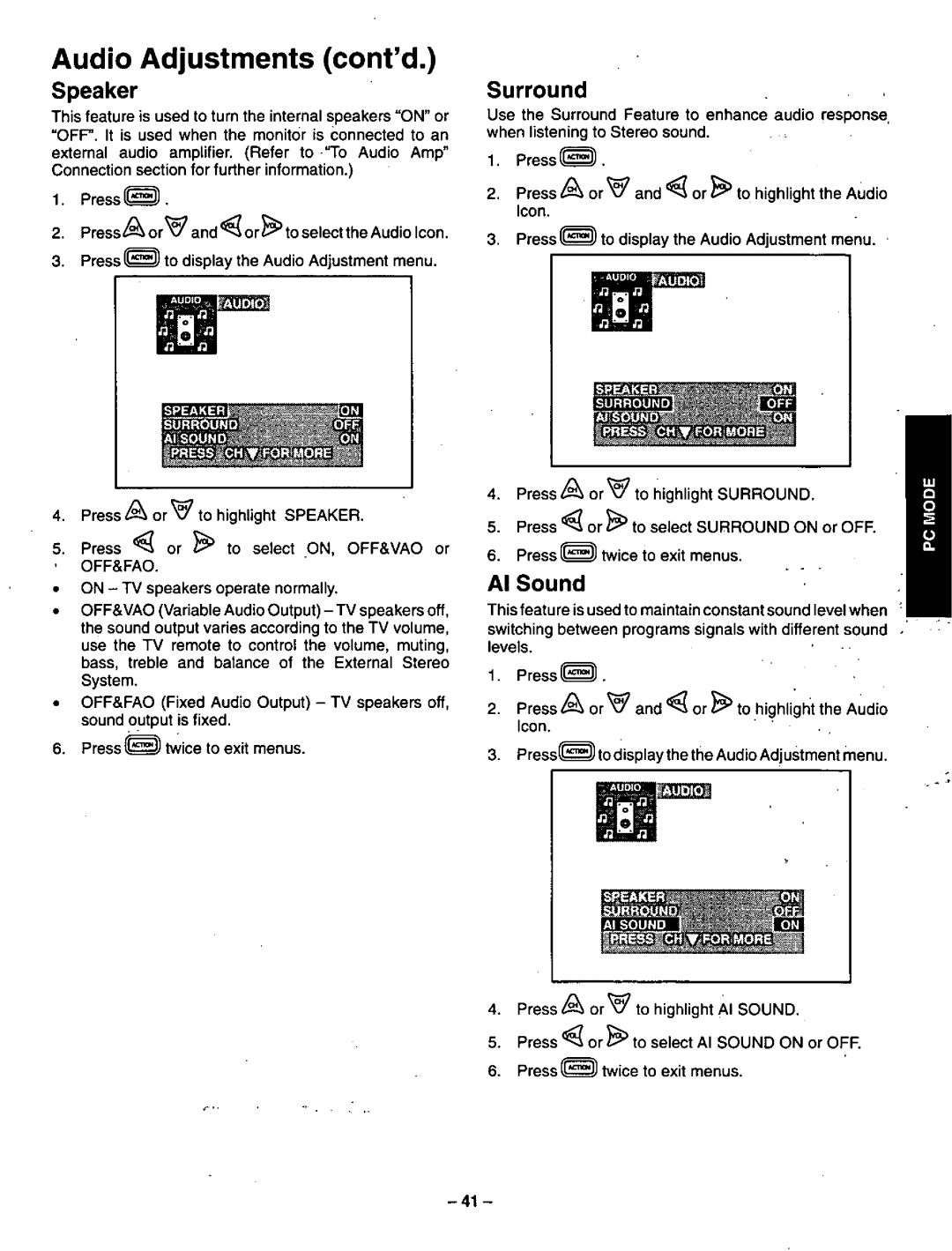 Panasonic CT-36VG50 manual 