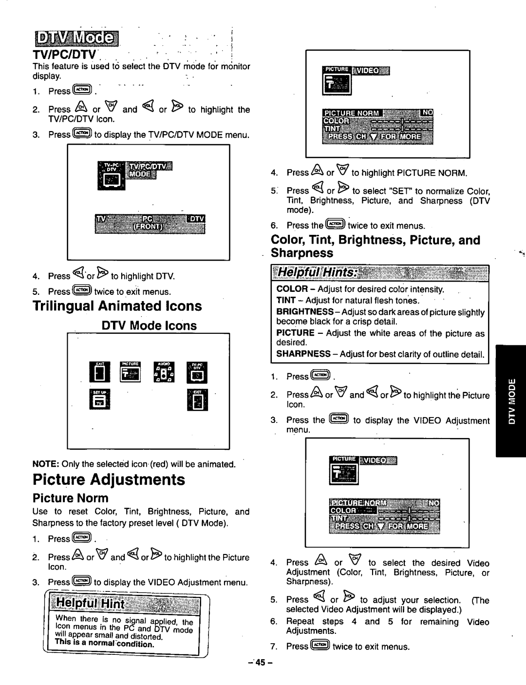 Panasonic CT-36VG50 manual 