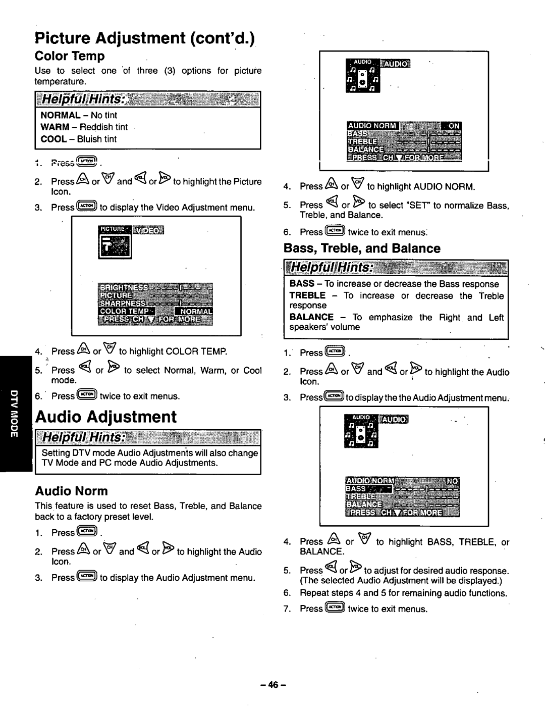 Panasonic CT-36VG50 manual 