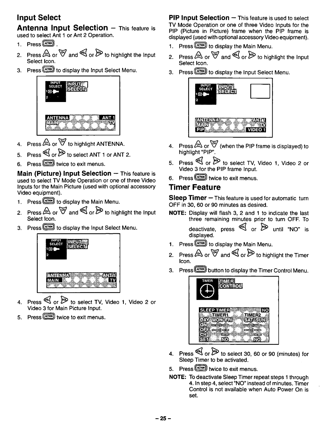 Panasonic CT-31XF44, CT-36XF54 manual 