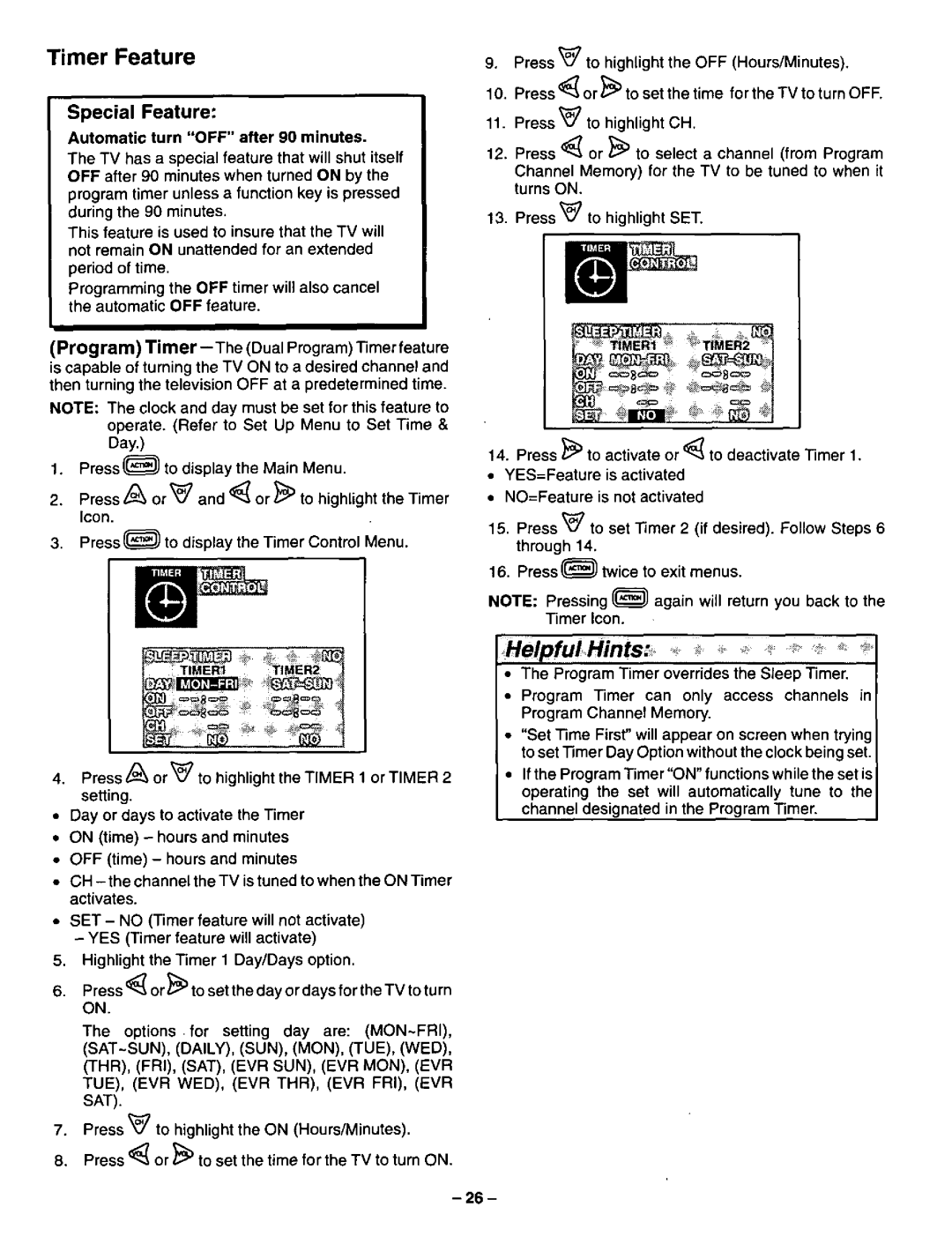 Panasonic CT-36XF54, CT-31XF44 manual 