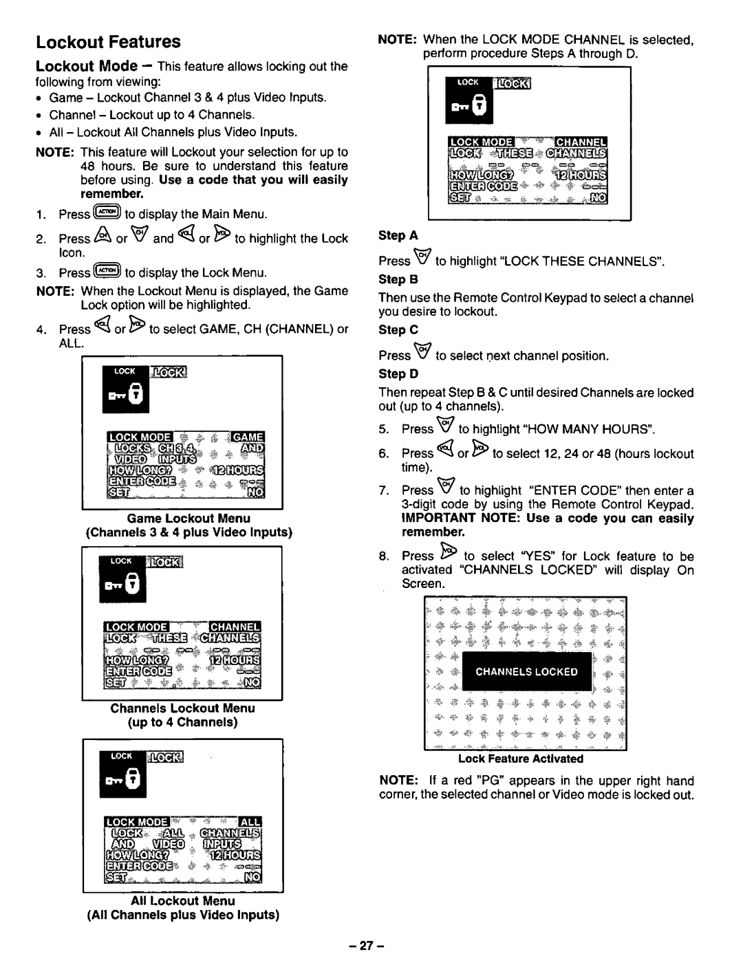 Panasonic CT-31XF44, CT-36XF54 manual 