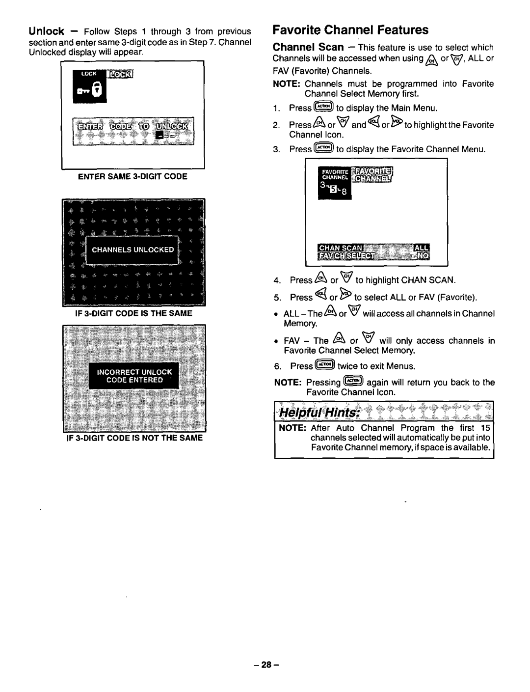 Panasonic CT-36XF54, CT-31XF44 manual 