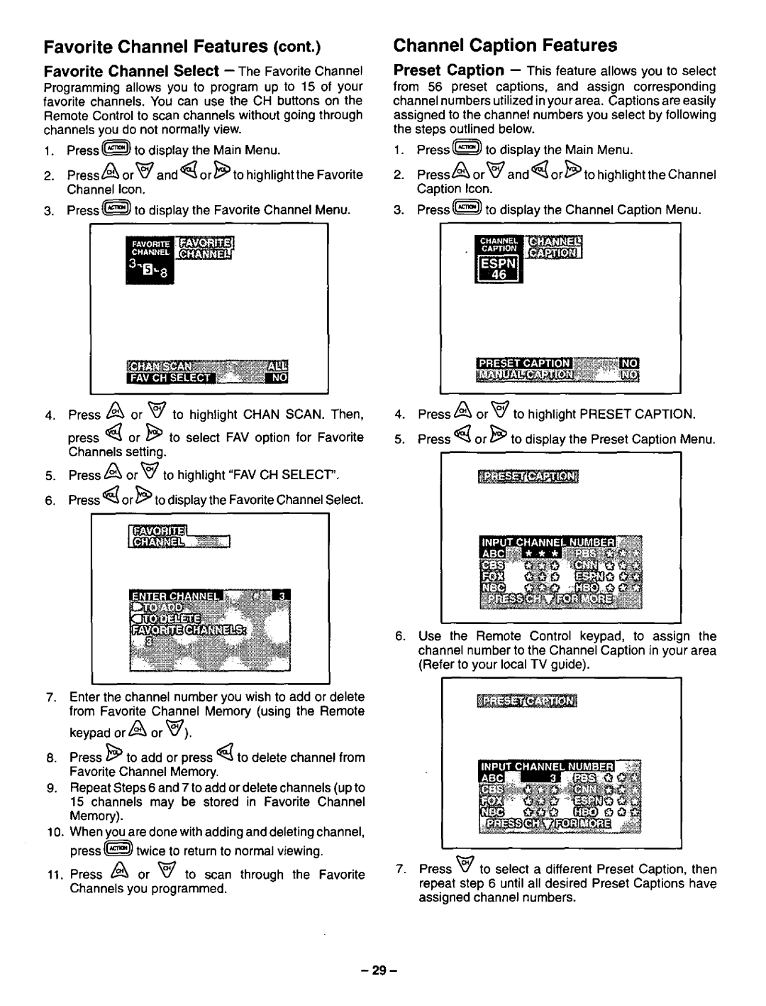 Panasonic CT-31XF44, CT-36XF54 manual 