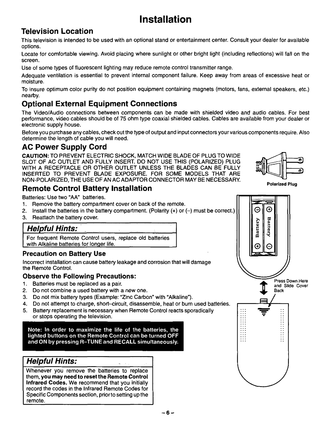 Panasonic CT-36XF54, CT-31XF44 manual 