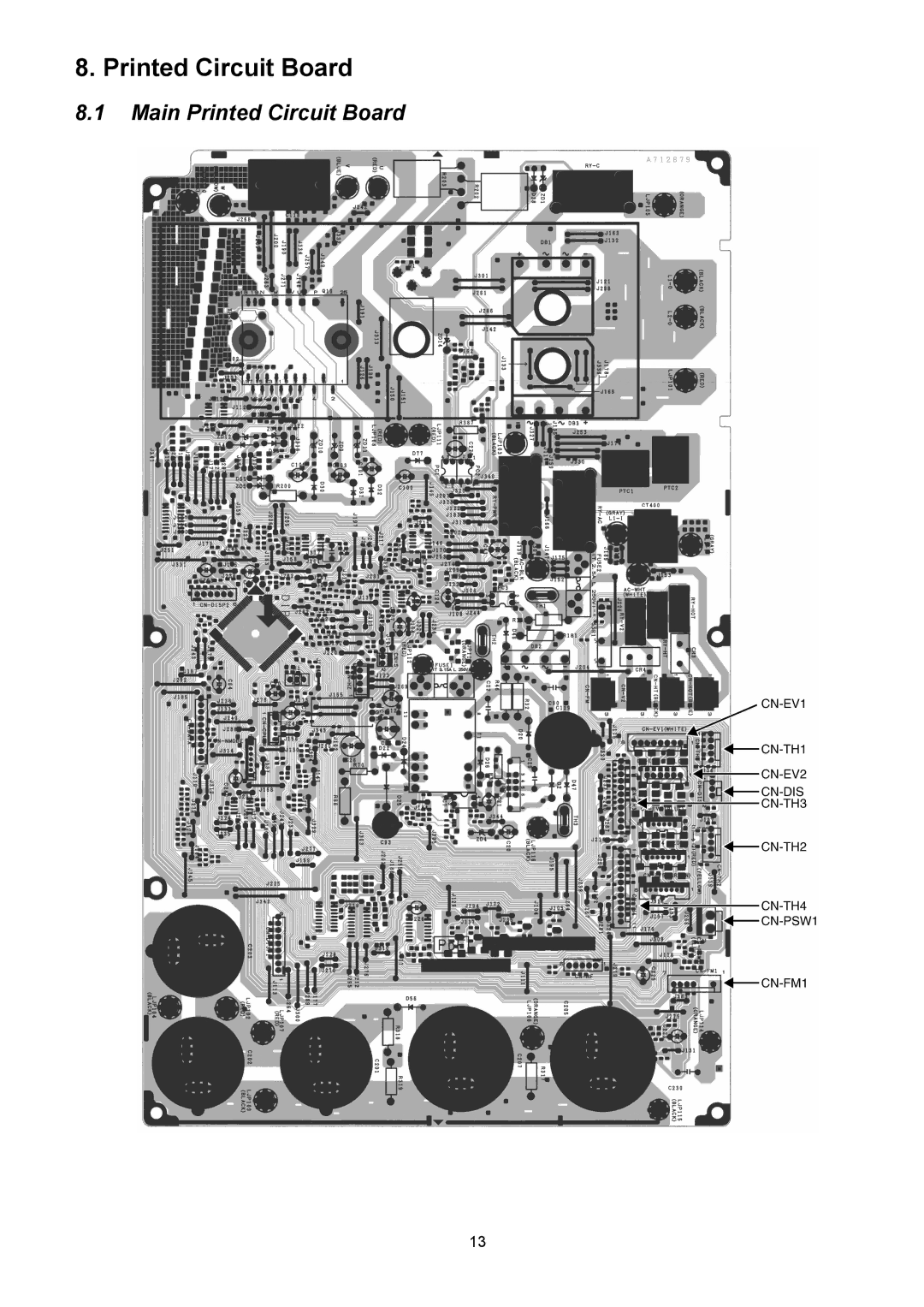 Panasonic CU-2E18NBU service manual Main Printed Circuit Board 