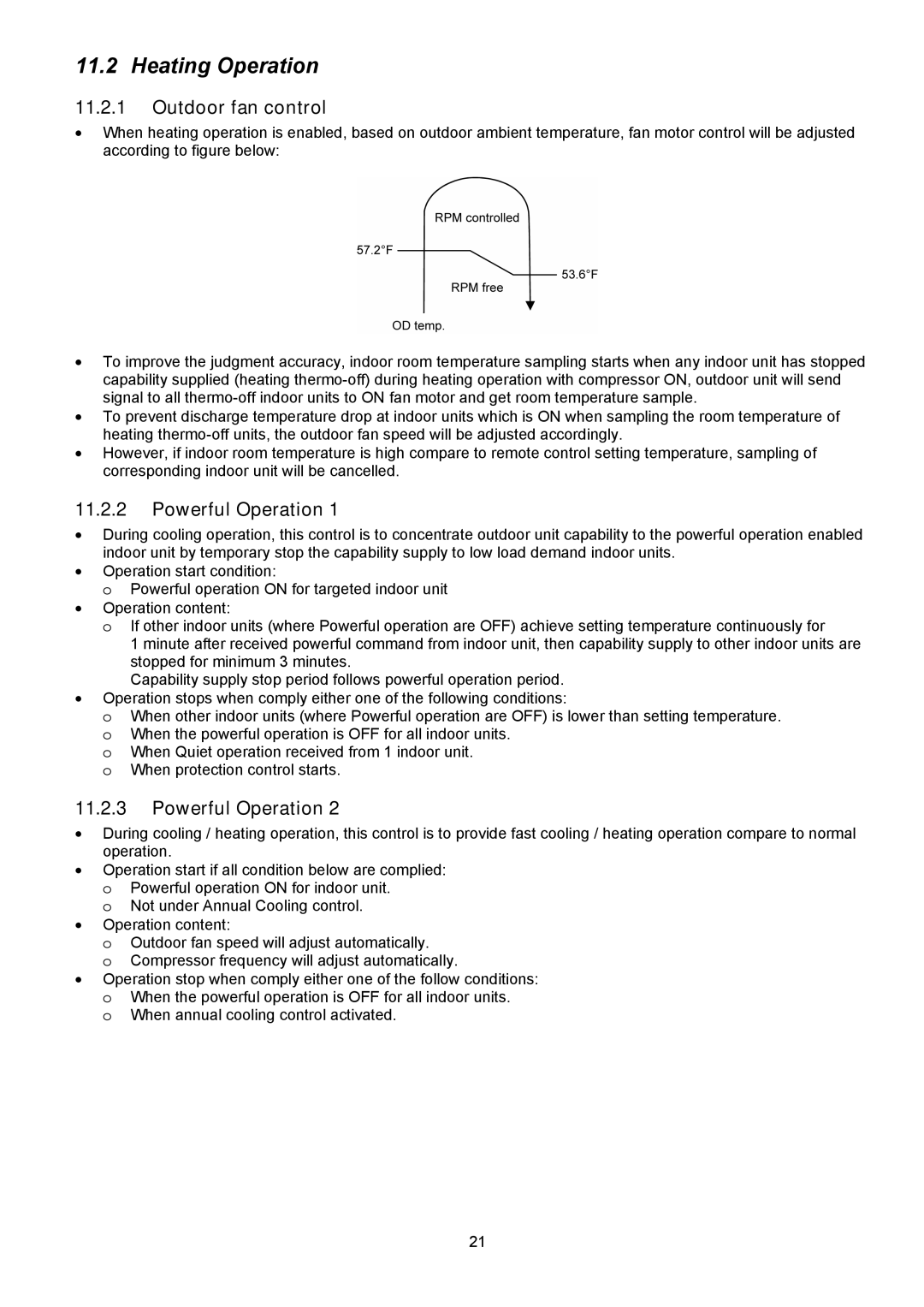 Panasonic CU-2E18NBU service manual Heating Operation, Powerful Operation 