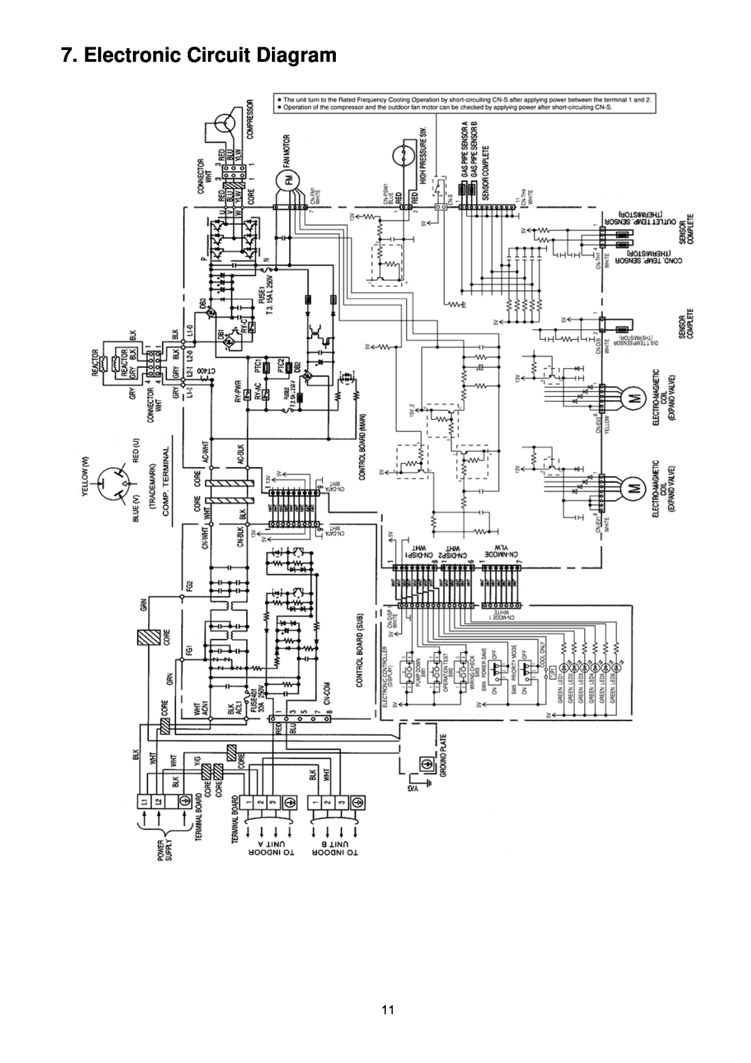 Panasonic CU-2S18NBU-1 service manual Electronic Circuit Diagram 