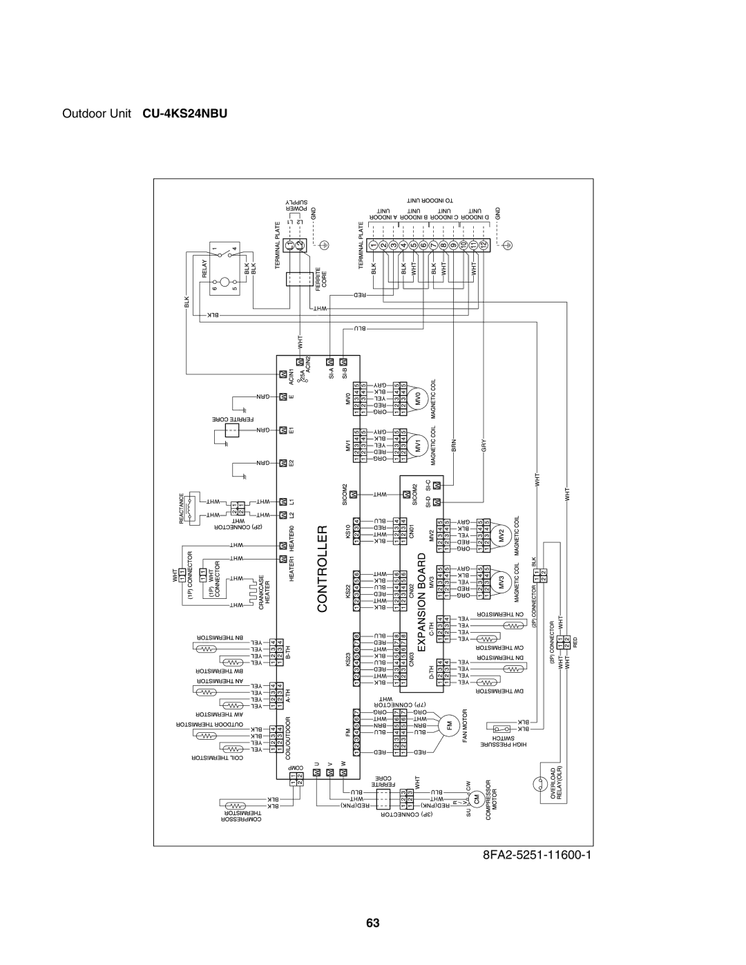 Panasonic CU-4KS31NBU service manual Outdoor Unit CU-4KS24NBU 8FA2-5251-11600-1 