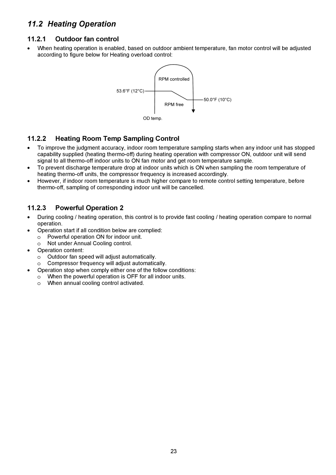 Panasonic CU-5E36QBU service manual Heating Operation, Heating Room Temp Sampling Control, Powerful Operation 