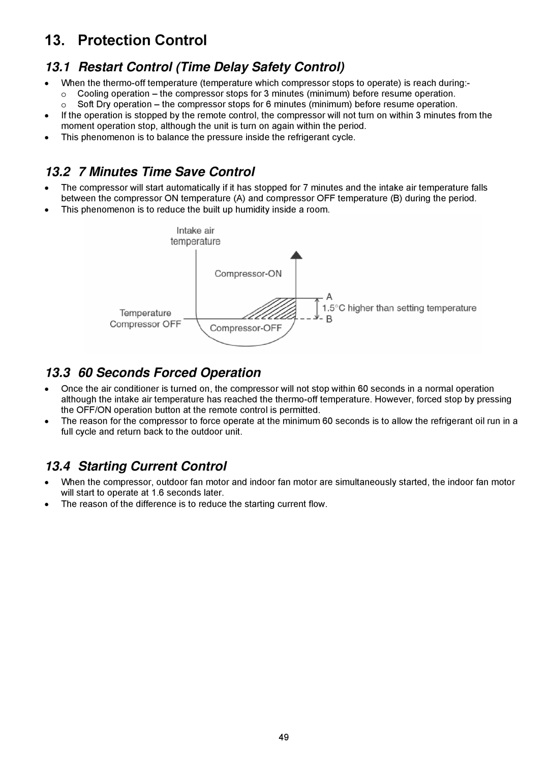 Panasonic CU-C24KKS Protection Control, Restart Control Time Delay Safety Control, 13.2 7 Minutes Time Save Control 