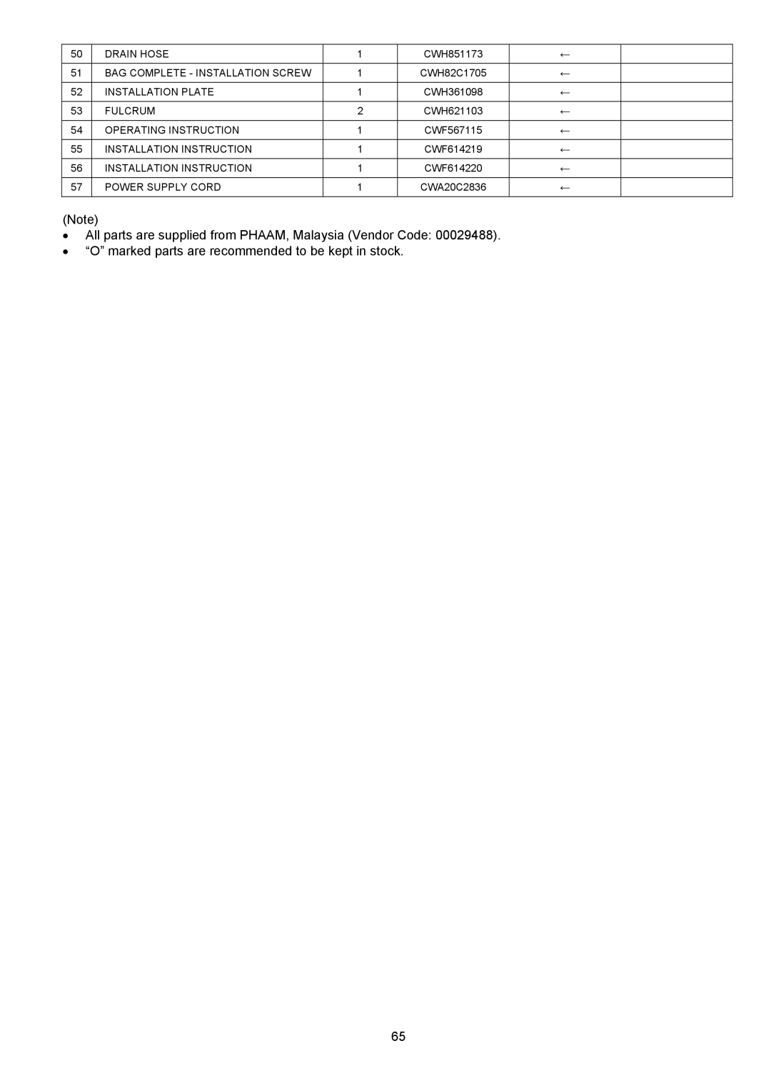 Panasonic CU-C24KKS, CU-C18KKS, CS-C18KKS, CS-C24KKS dimensions Drain Hose 