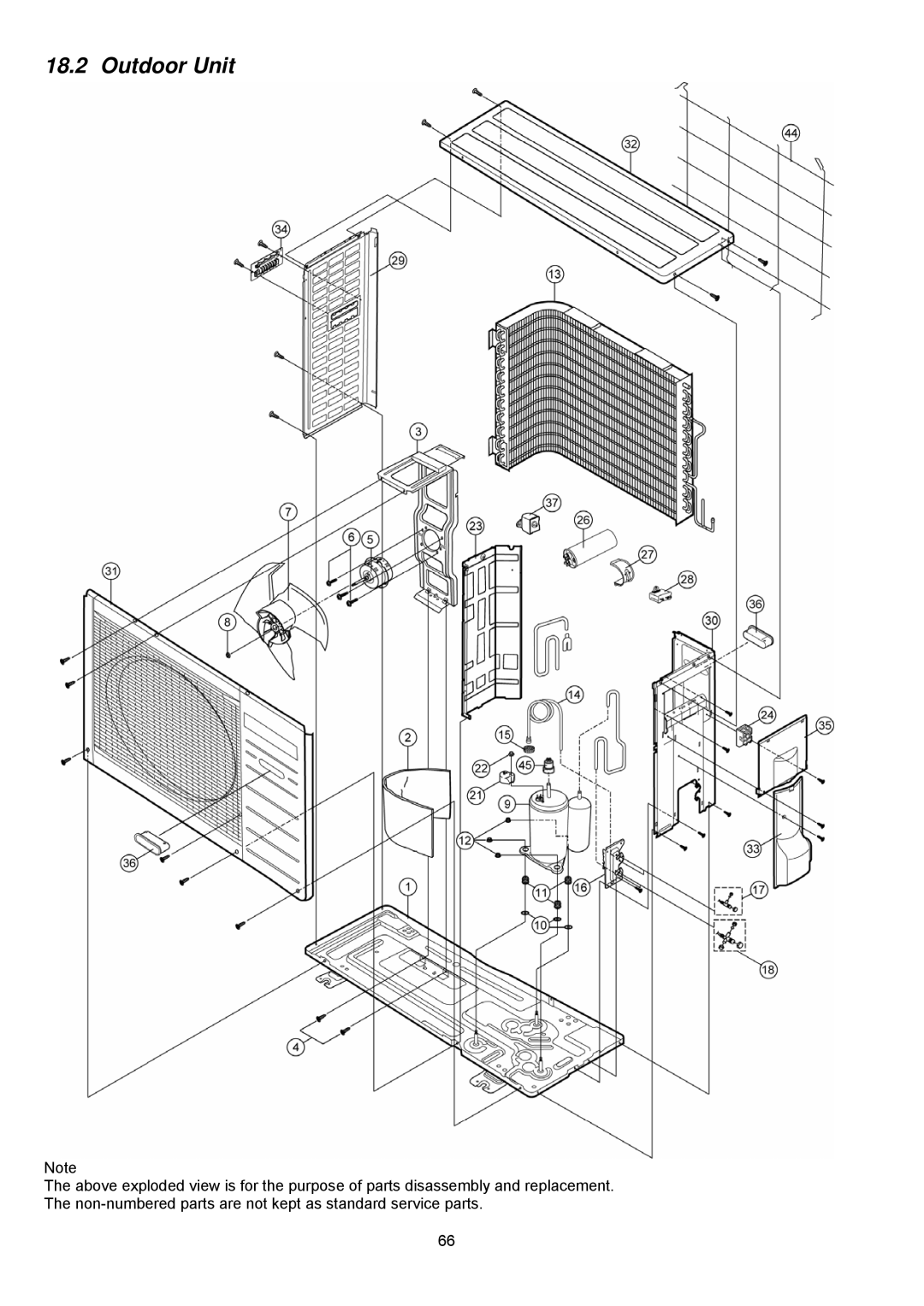 Panasonic CS-C18KKS, CU-C18KKS, CU-C24KKS, CS-C24KKS dimensions Outdoor Unit 