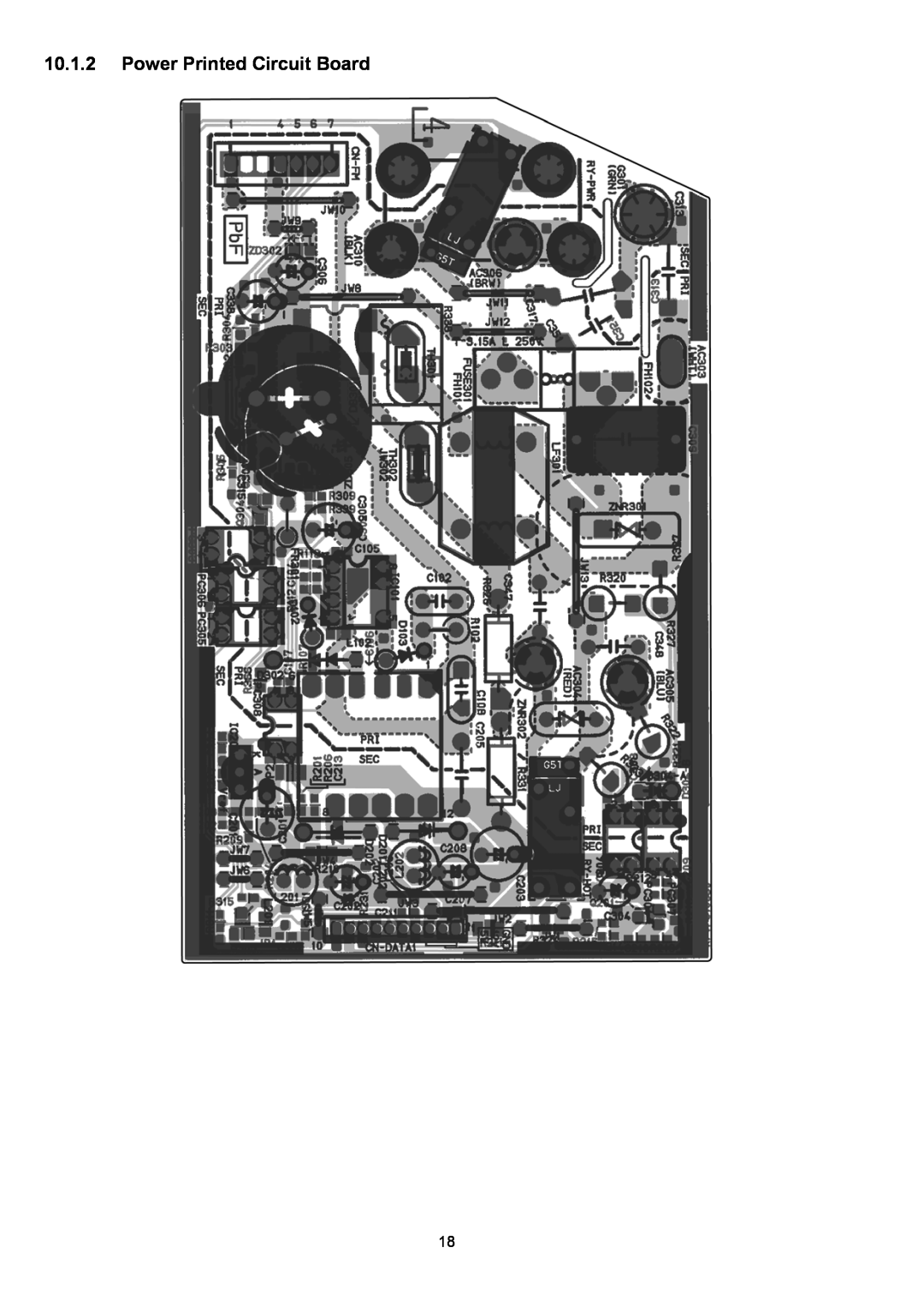 Panasonic CS-C18KKS, CU-C18KKS, CU-C24KKS, CS-C24KKS dimensions 10.1.2Power Printed Circuit Board 